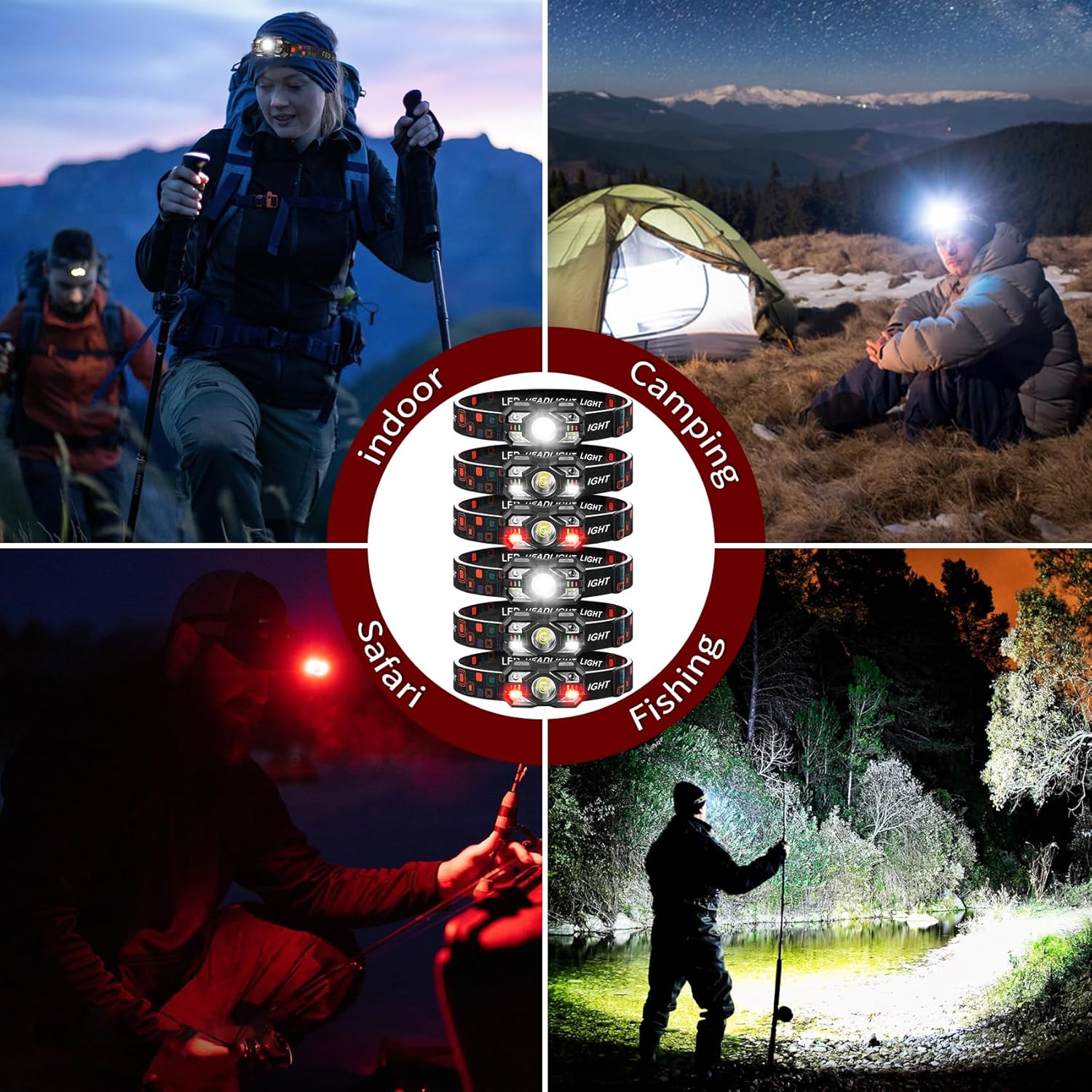 Rechargeable Headlamp Set