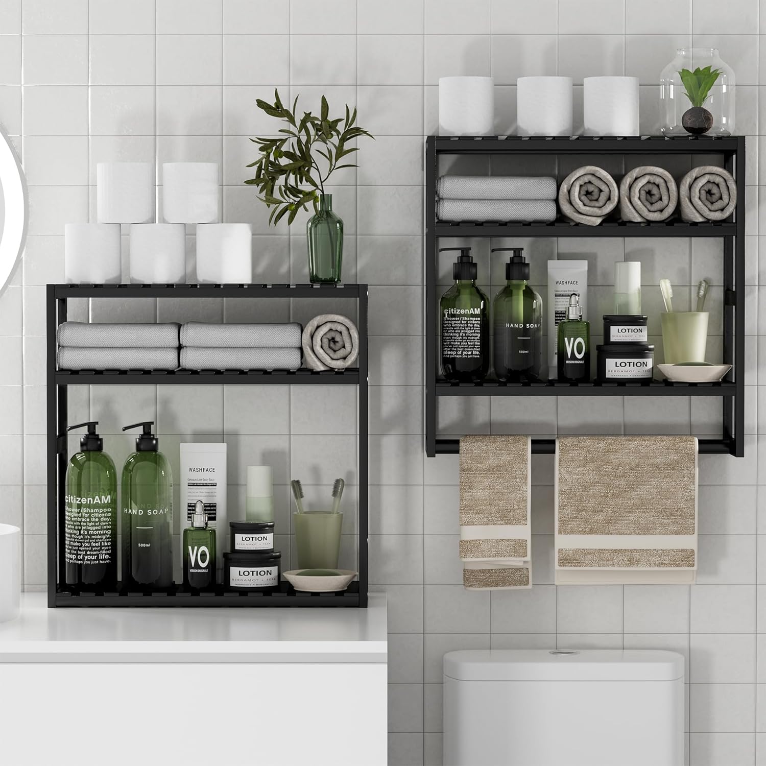 PPN Bamboo Towel Rack for Small Spaces