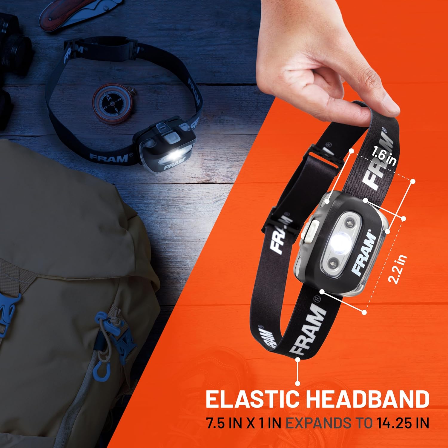 Fram Headlamp - Multi-Light Adjustable Waterproof