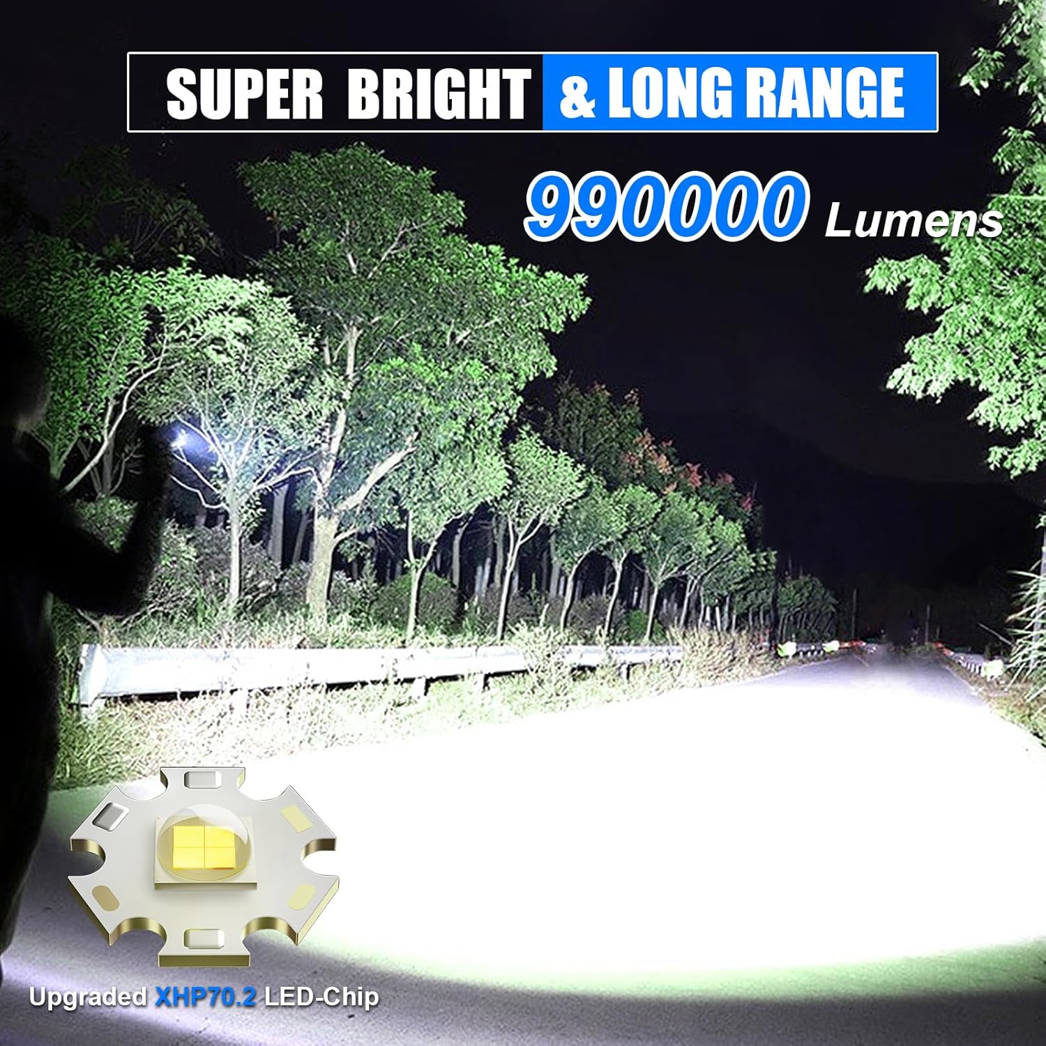 High-Luminosity Rechargeable Flashlight