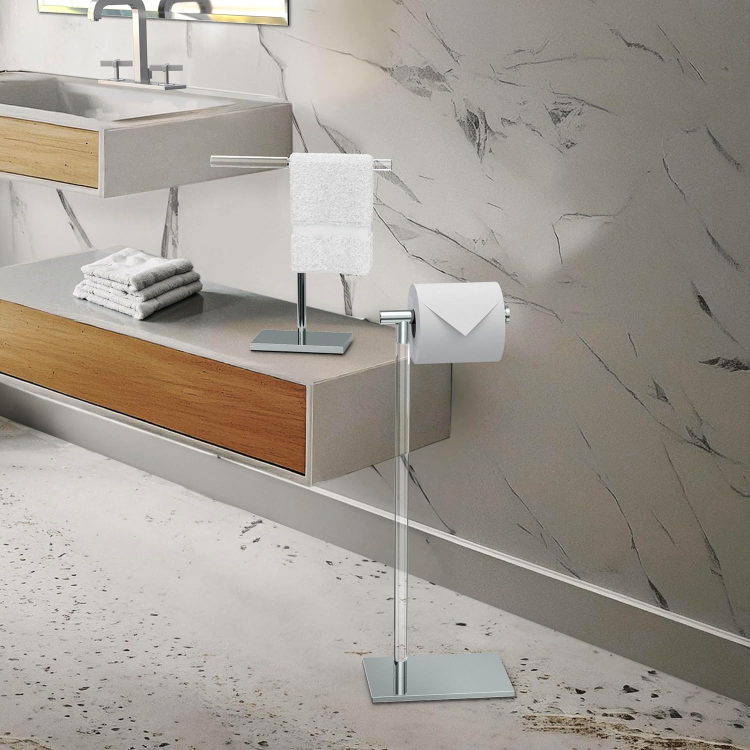 Gatco 1344C Sleek T-Shape Towel Holder