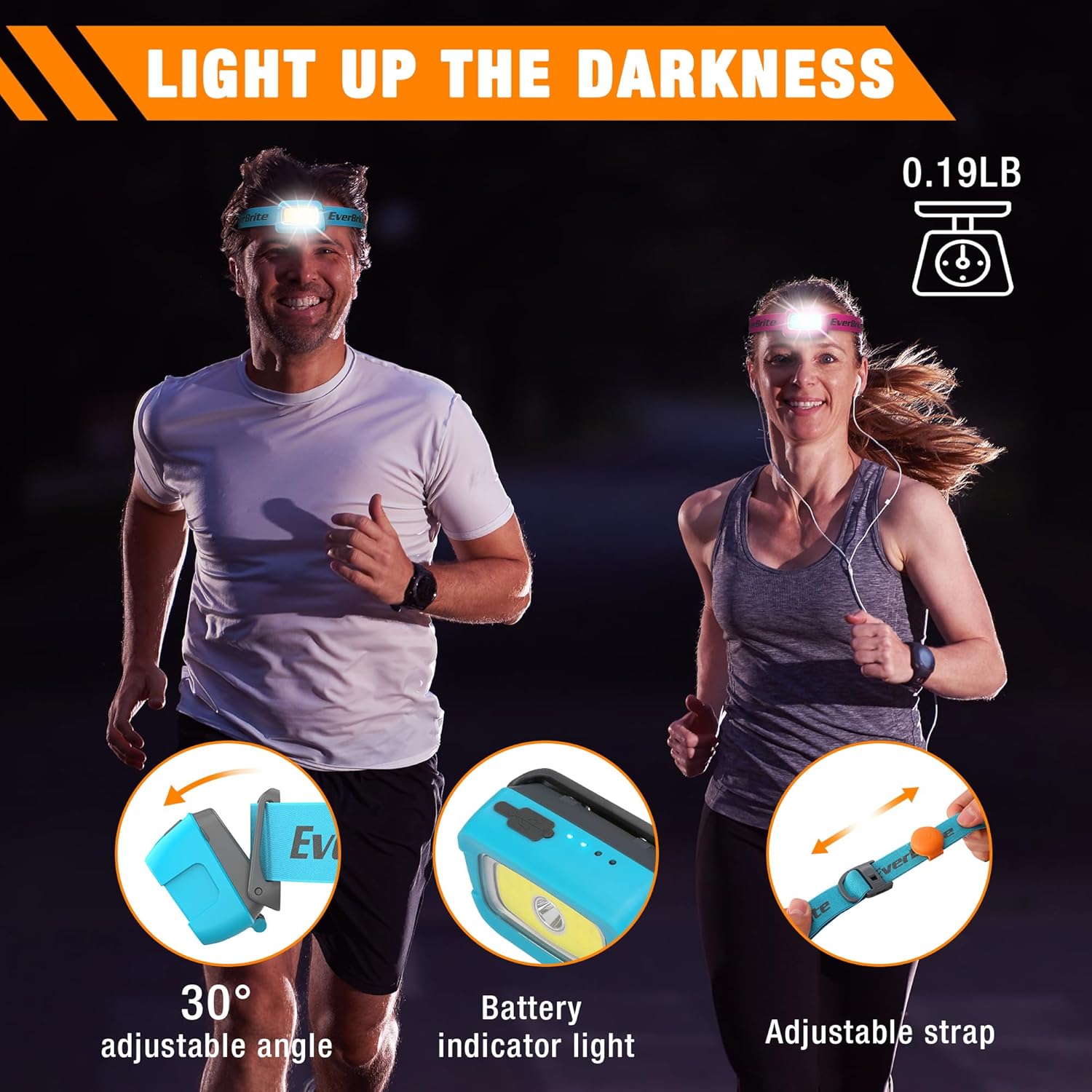 EverBrite 3-Pack Camping Lights and Rechargeable Headlamp Bundle