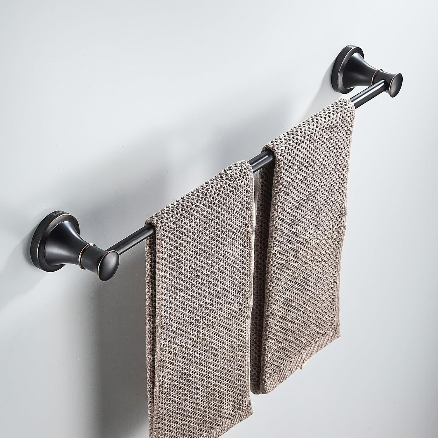 Adjustable Black Bathroom Towel Bar