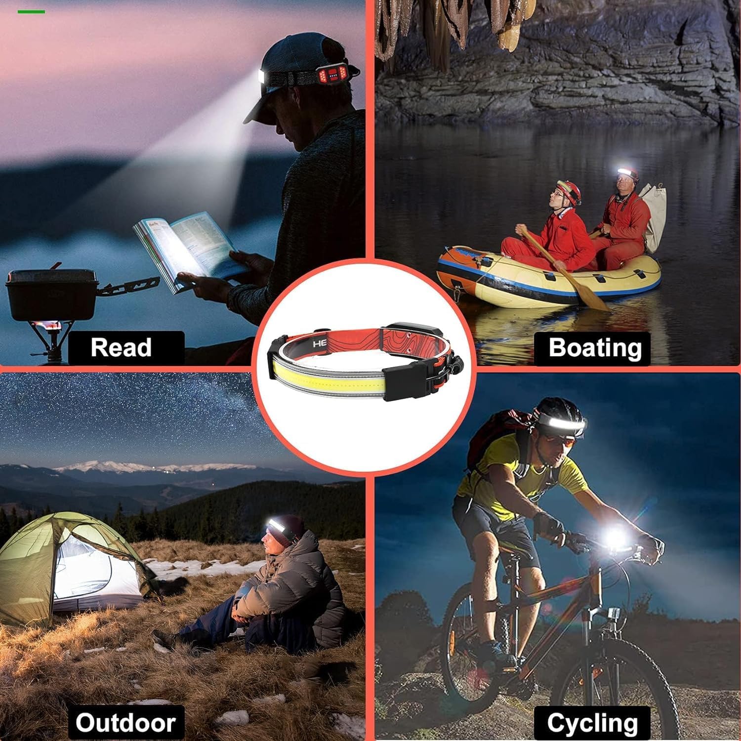 Bright Waterproof Headlamp for