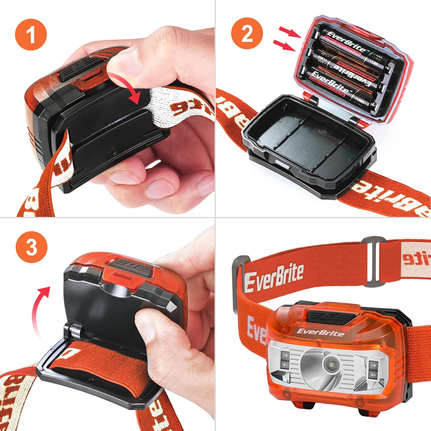 EverBrite 1000 Lumens Rechargeable LED Camping Lantern 2-Pack Headlamp UltraBright Portable