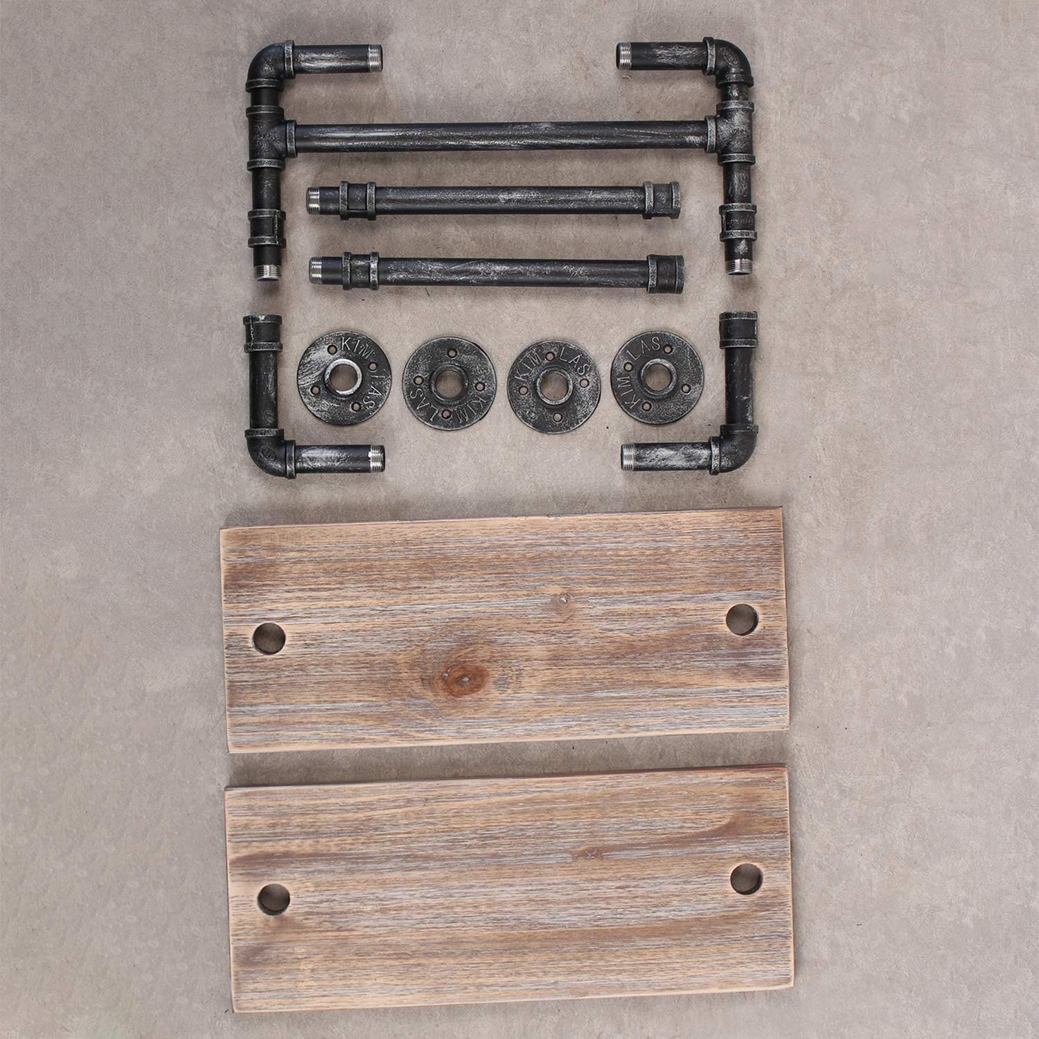 Rustic Wood Floating Towel Shelf