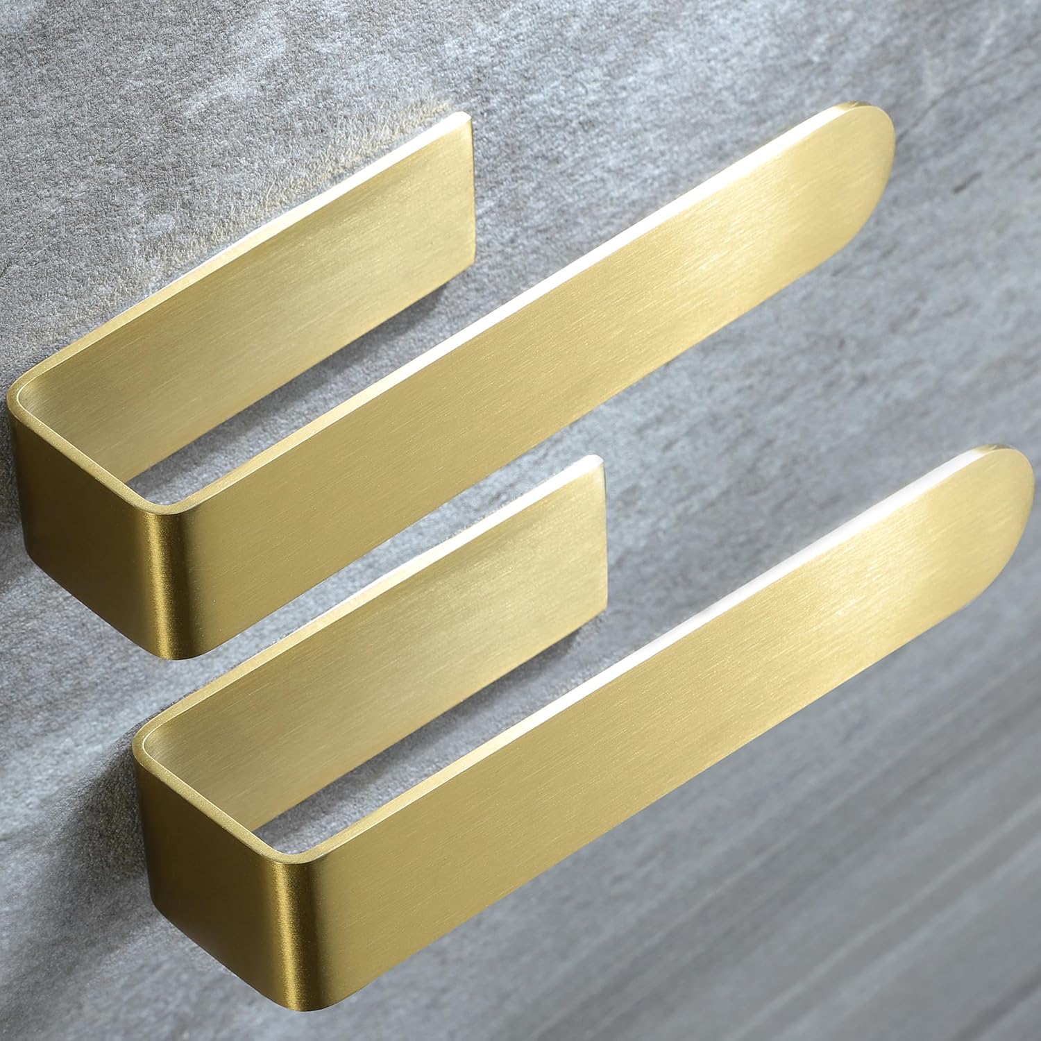 Gold towel holder stainless steel bath towel bar double pack