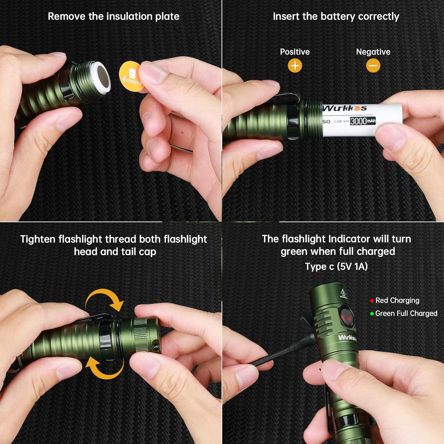 Wurkkos FC11C LED Flashlight - High CRI Rechargeable EDC