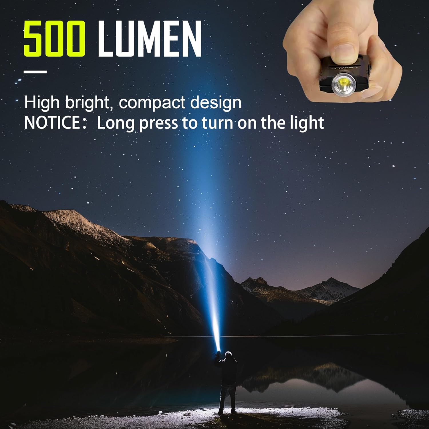 500Lumens Small Keychain Flashlight