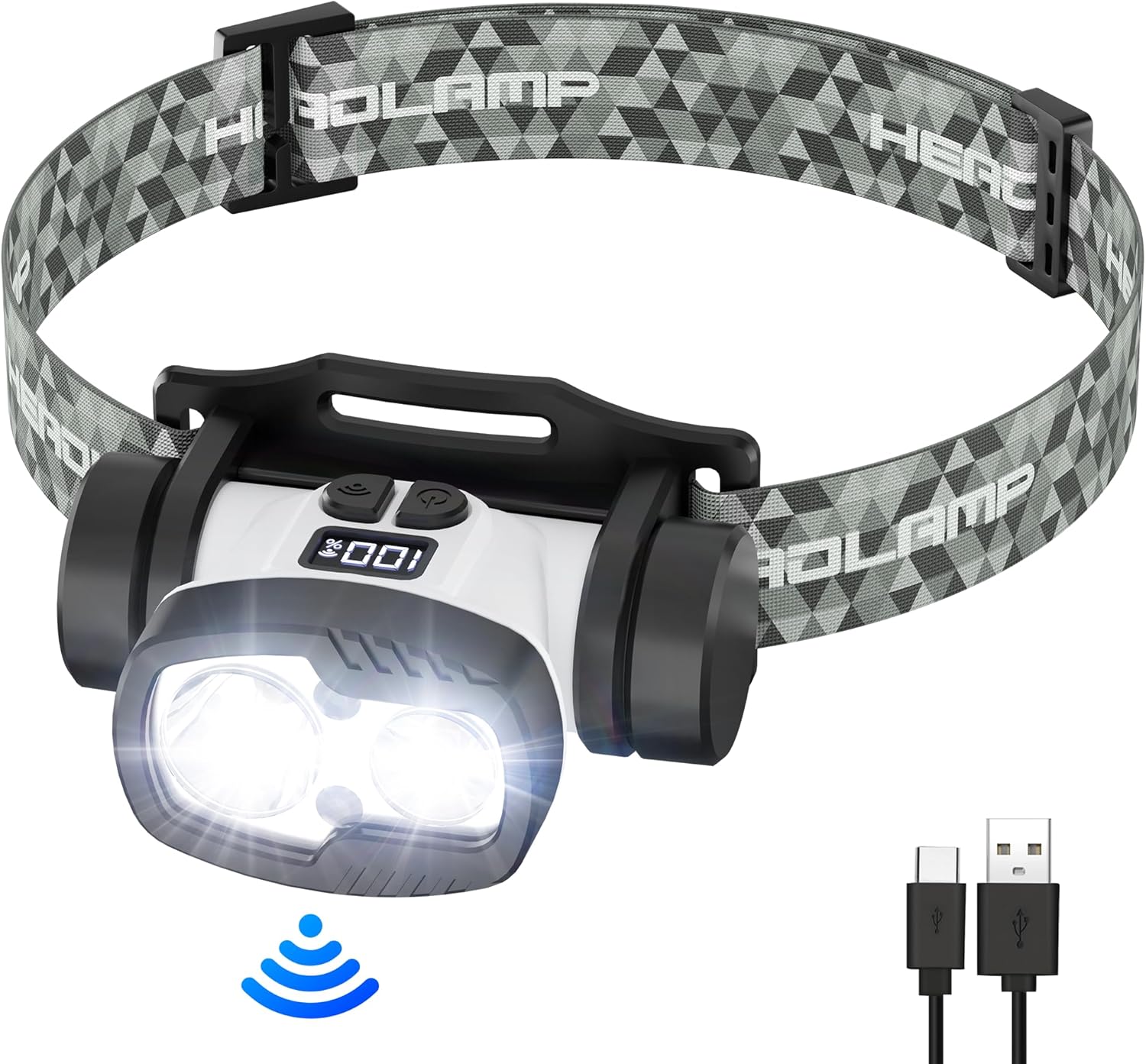 Rechargeable LED Headlamp with 9 Modes Eco-Friendly Durable