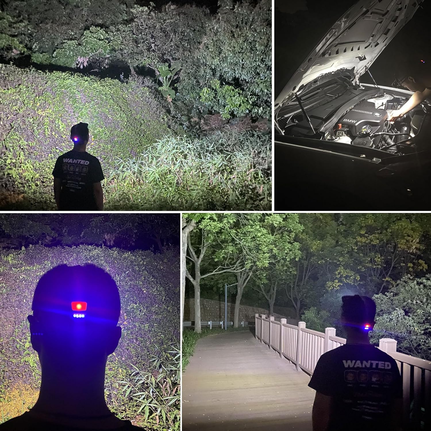 Durable Rechargeable Headlamp for Night Fishing Construction