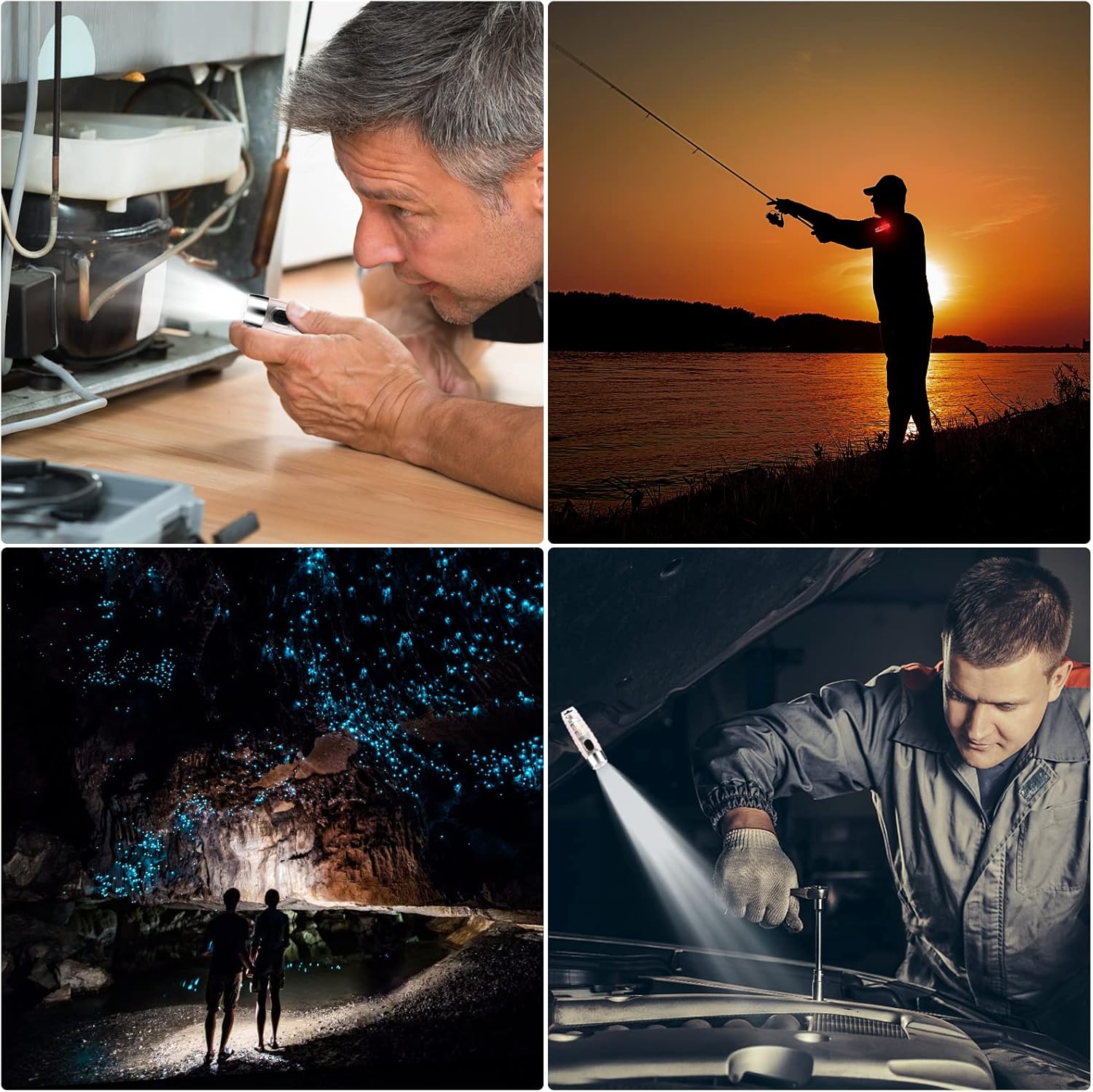 TUNENGE S12Plus Compact Rechargeable Multifunctional Outdoor Flashlight