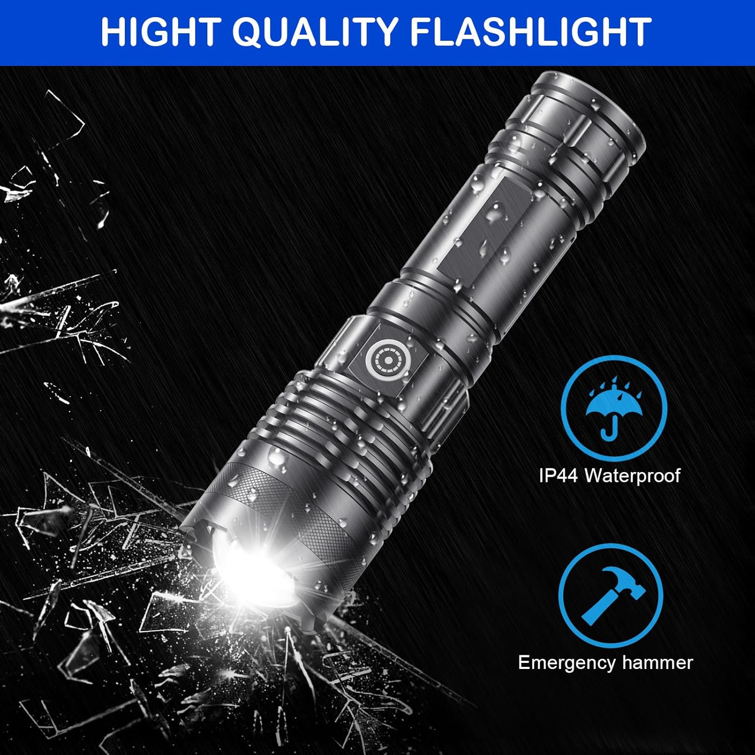 YLQFH 3 Pack Rechargeable Flashlights High Lumens