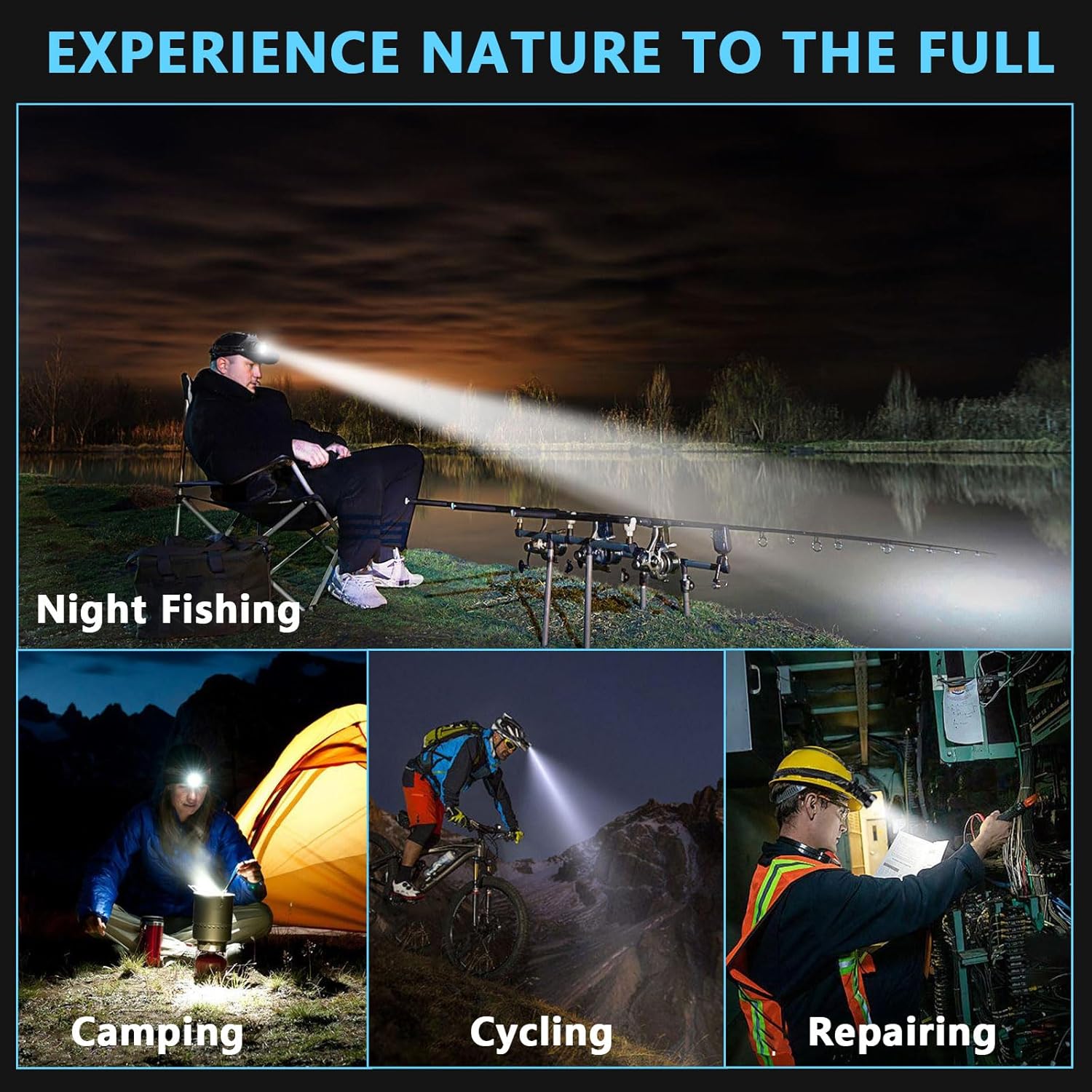 Stellar Brightness Water-resistant Headlamp for Outdoor Use