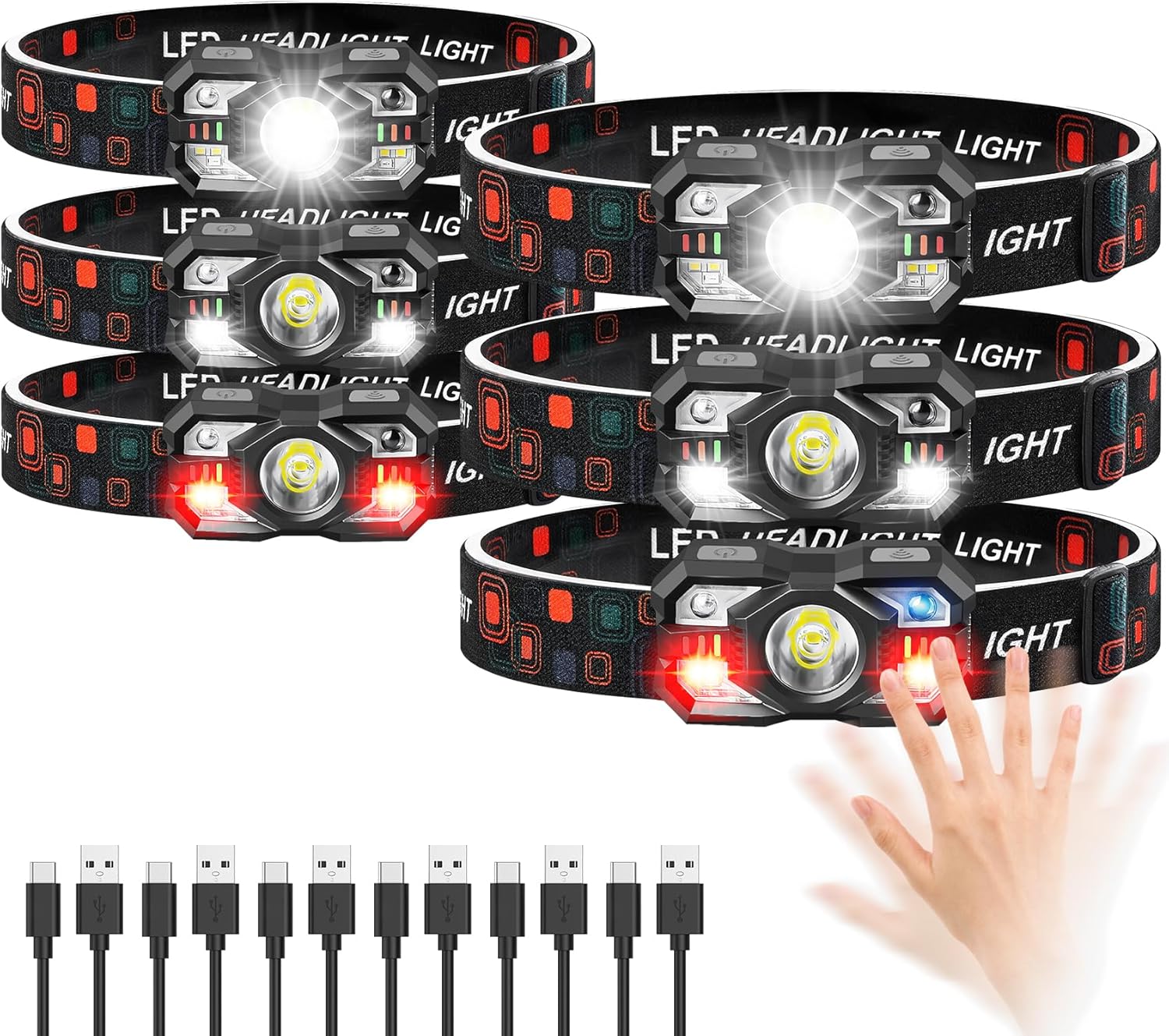 Rechargeable Headlamp Set