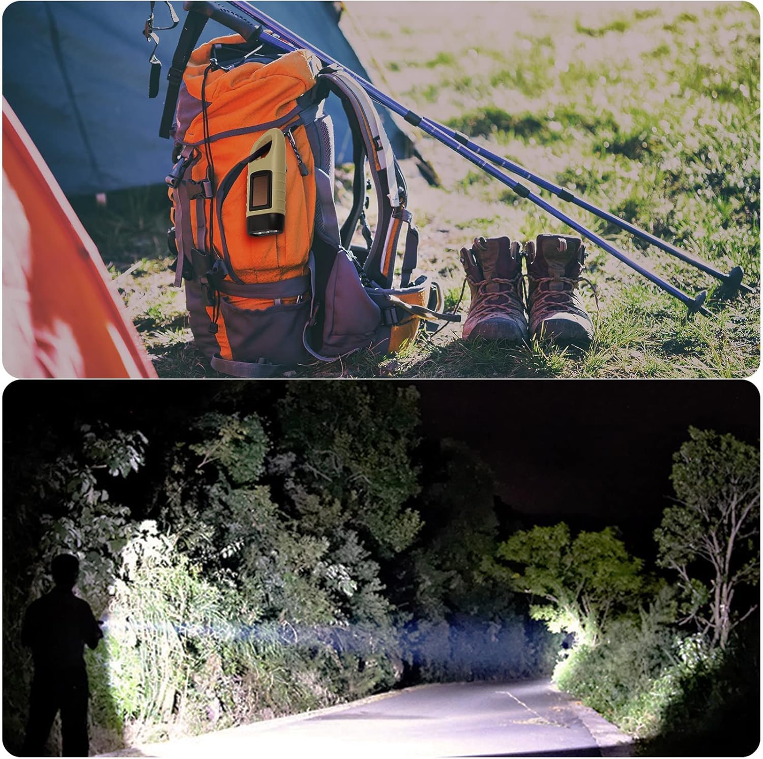Simpeak 2-Pack Hand Camp Solar Lights Emergency Outdoor