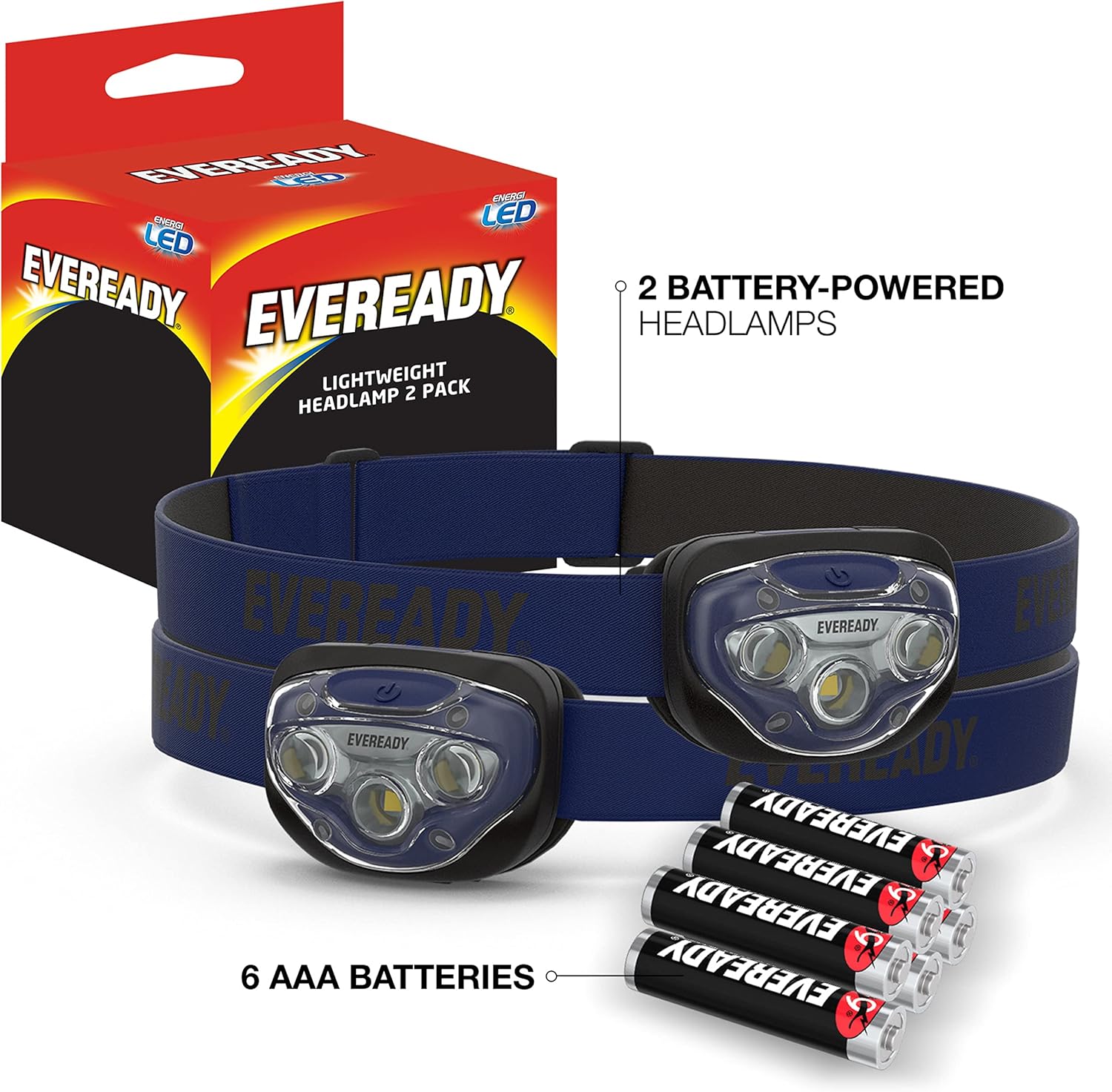 Bright Durable 2-Pack Headlamp
