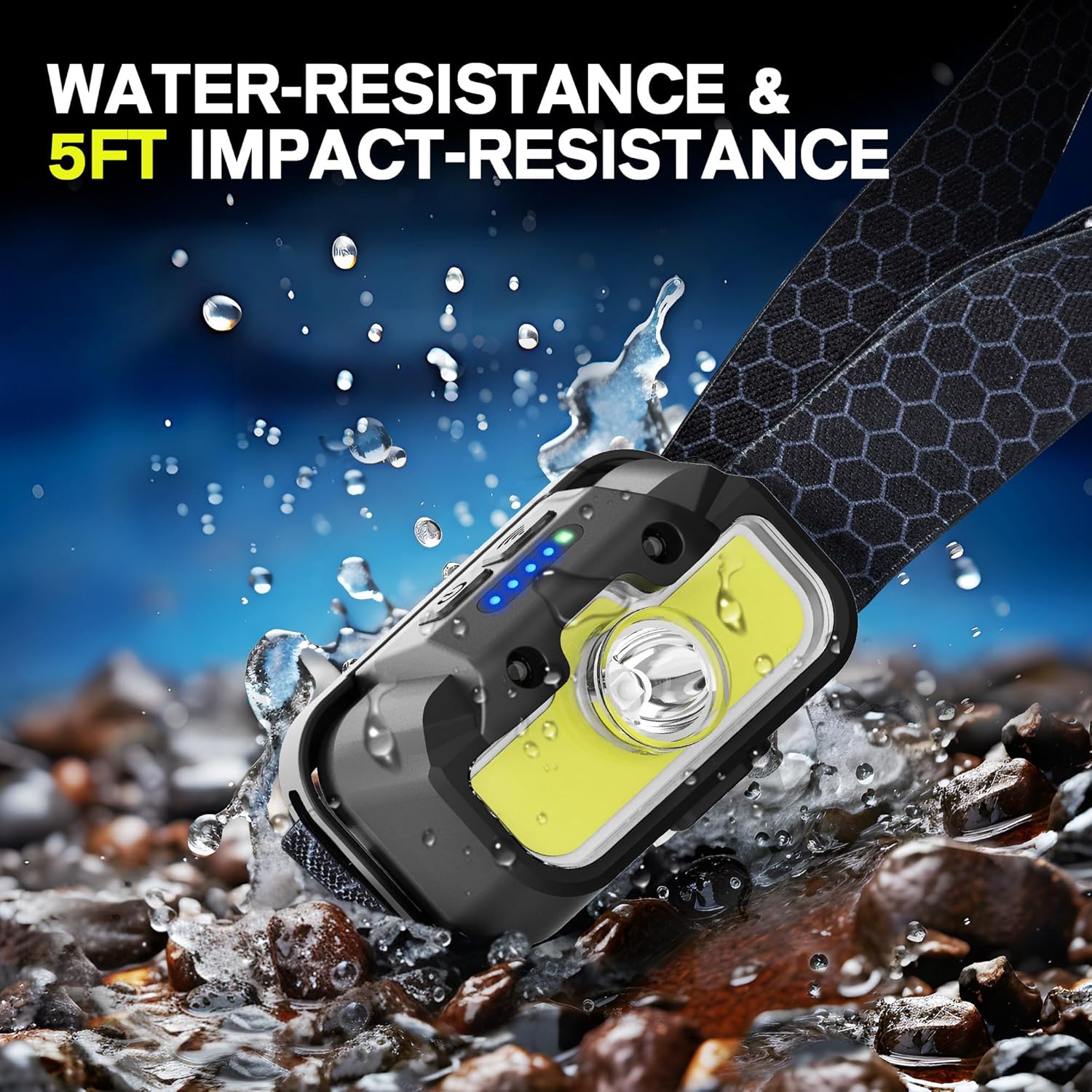 Favorlite Rechargeable Headlamp for Hiking Camping