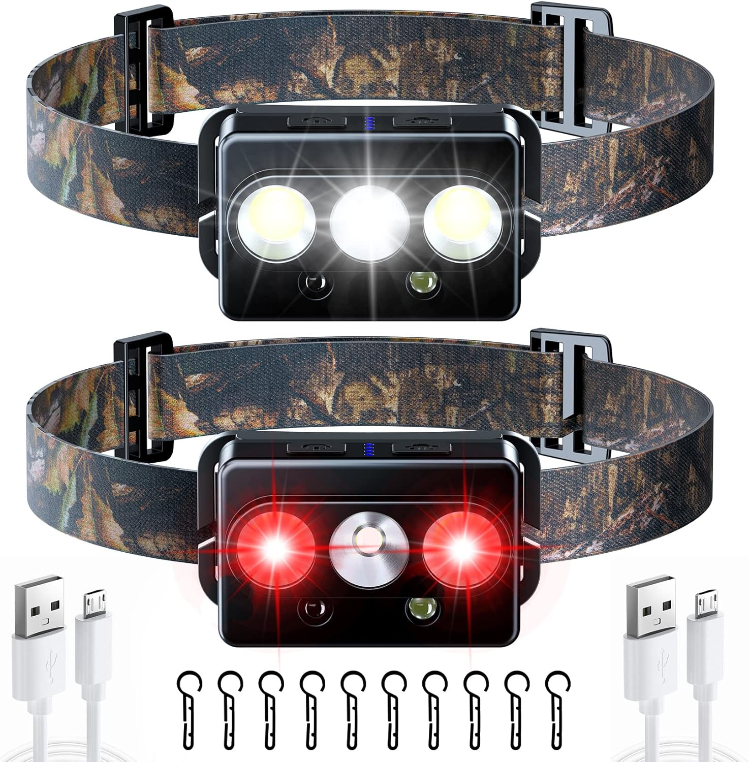 Minsk Rechargeable Headlamp 2 Pack