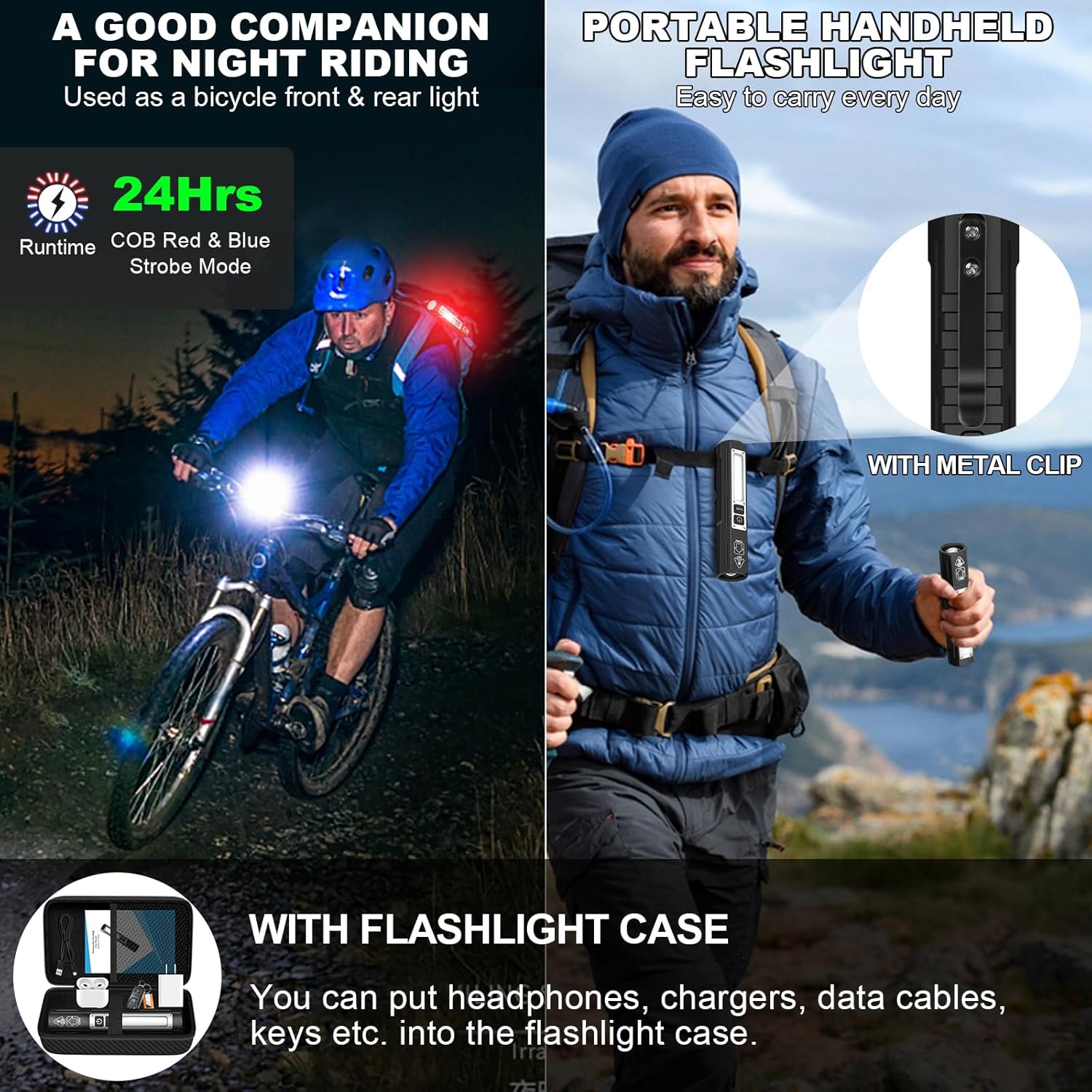 Banral Magnetic Rechargeable Flashlight for Camping