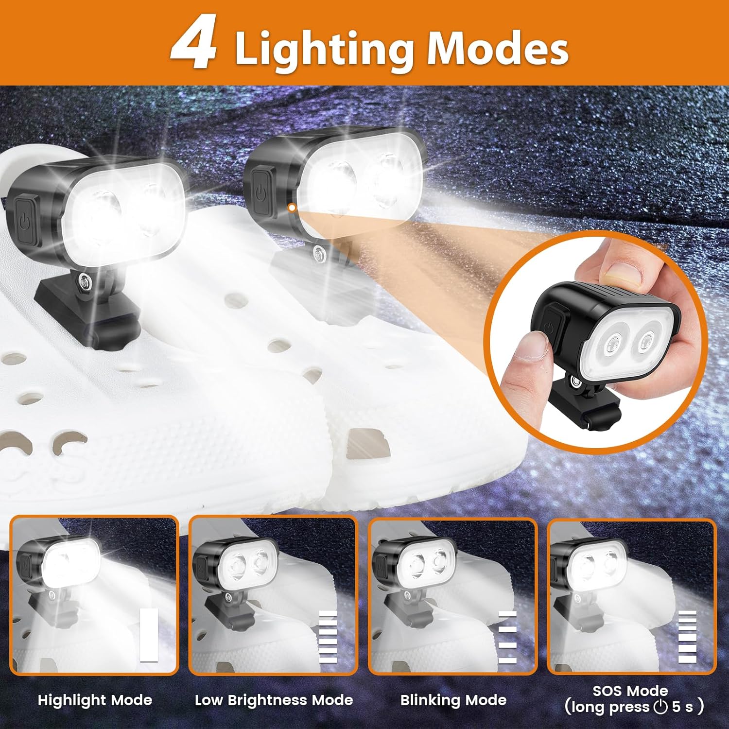 Bright Durable and Stylish Annbest Croc Headlights for Kids and Adults