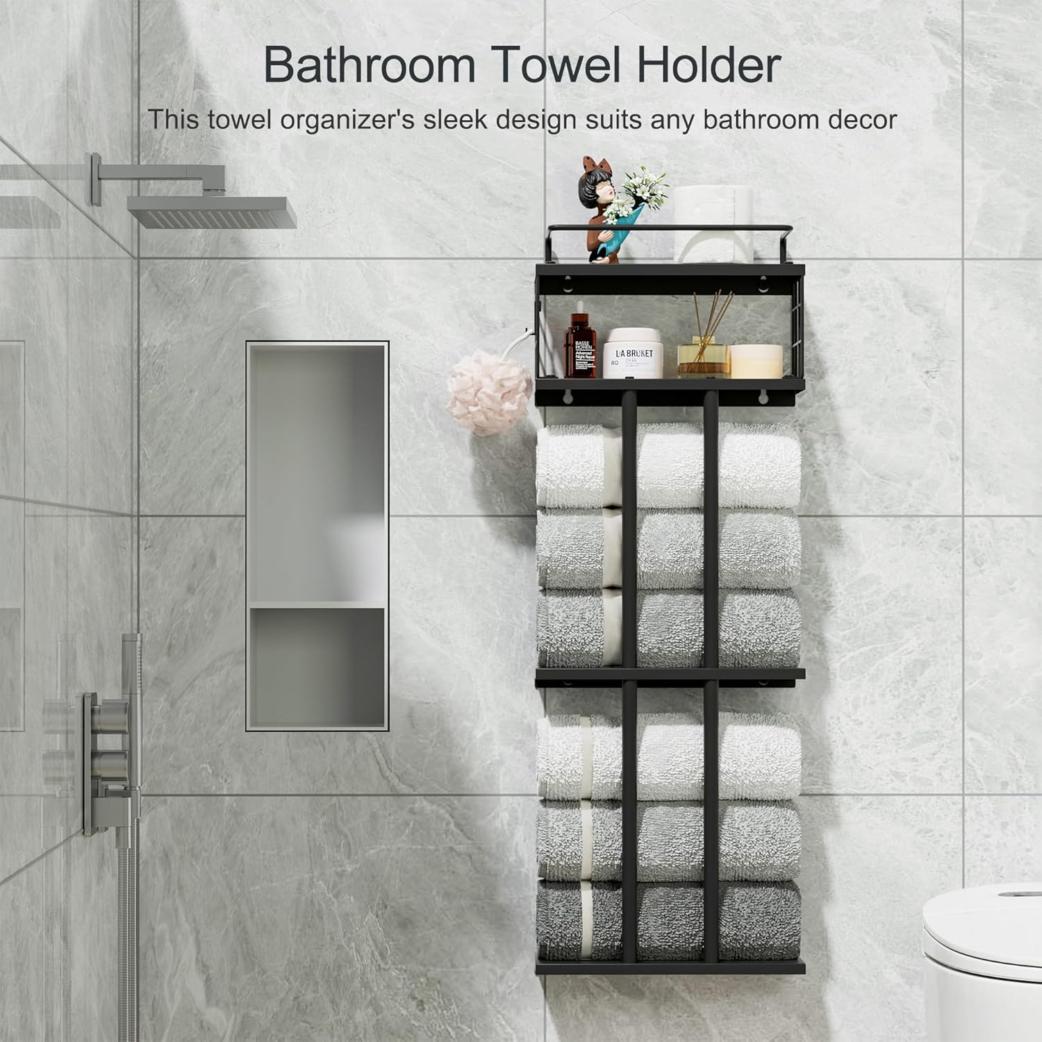 Bath Time Miracle Butlerinas Compact Towel Organizer