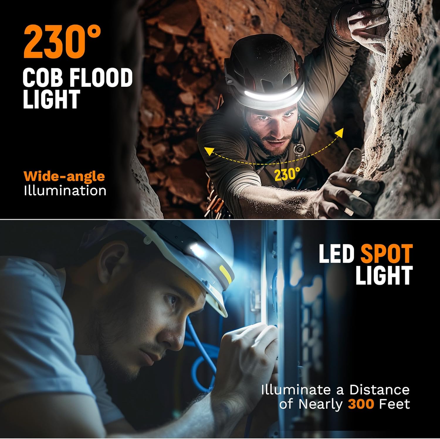 Bright 3-Pack Rechargeable Headlamp for Cycling Hiking