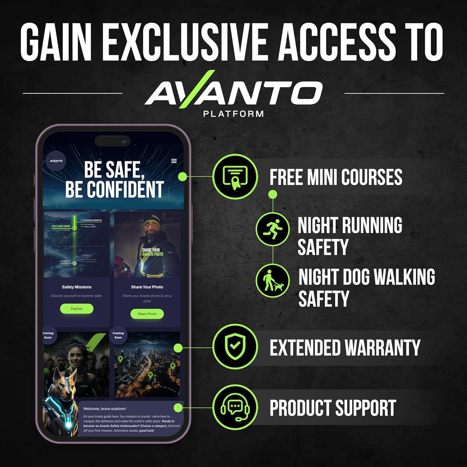 Unbeatable Safety AVANTO SOLX1 Pro Chest Light Stay Visible in All Conditions