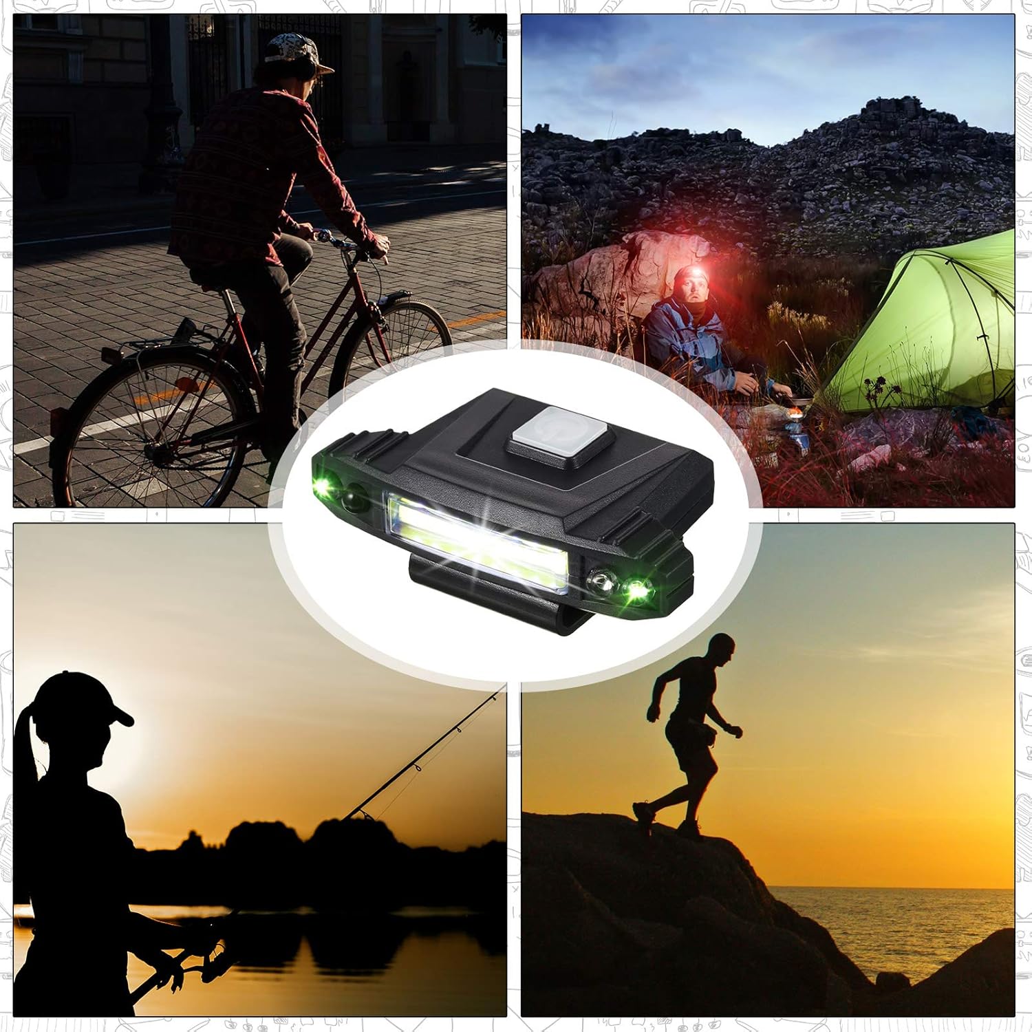 Bright Portable Headlamp with Motion Sensor