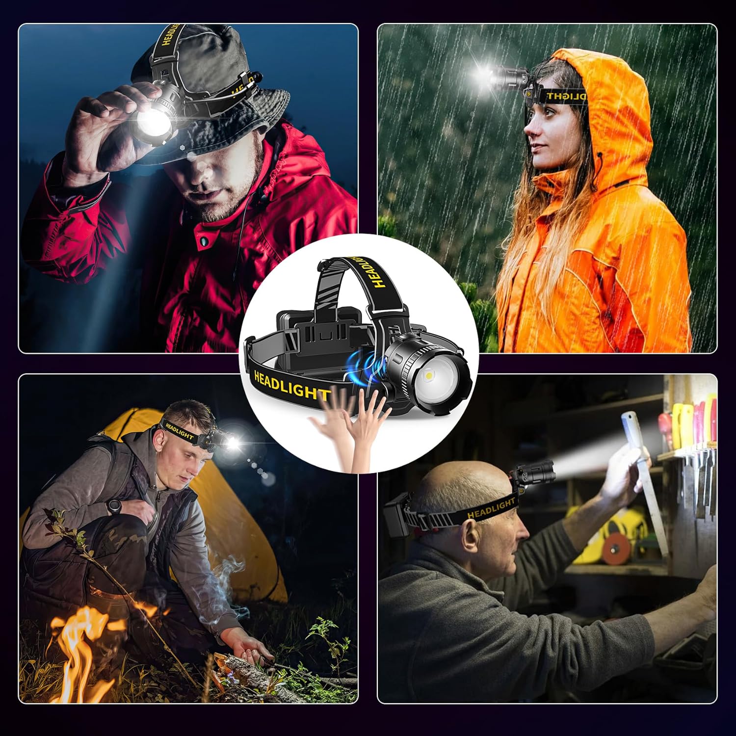 Bright Motion-Activated LED Headlamp