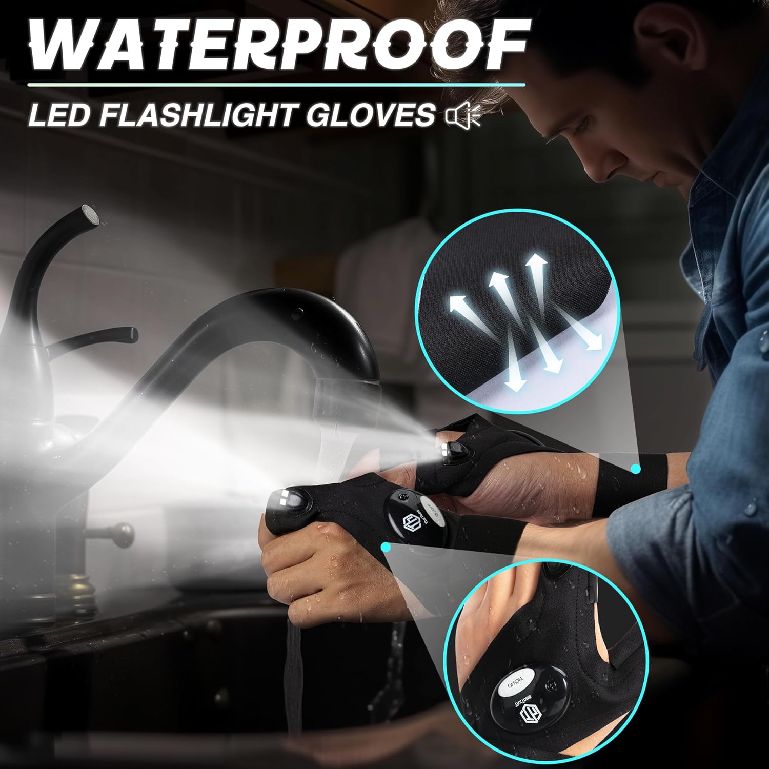 ThxToms LED Flashlight Gloves MJ476