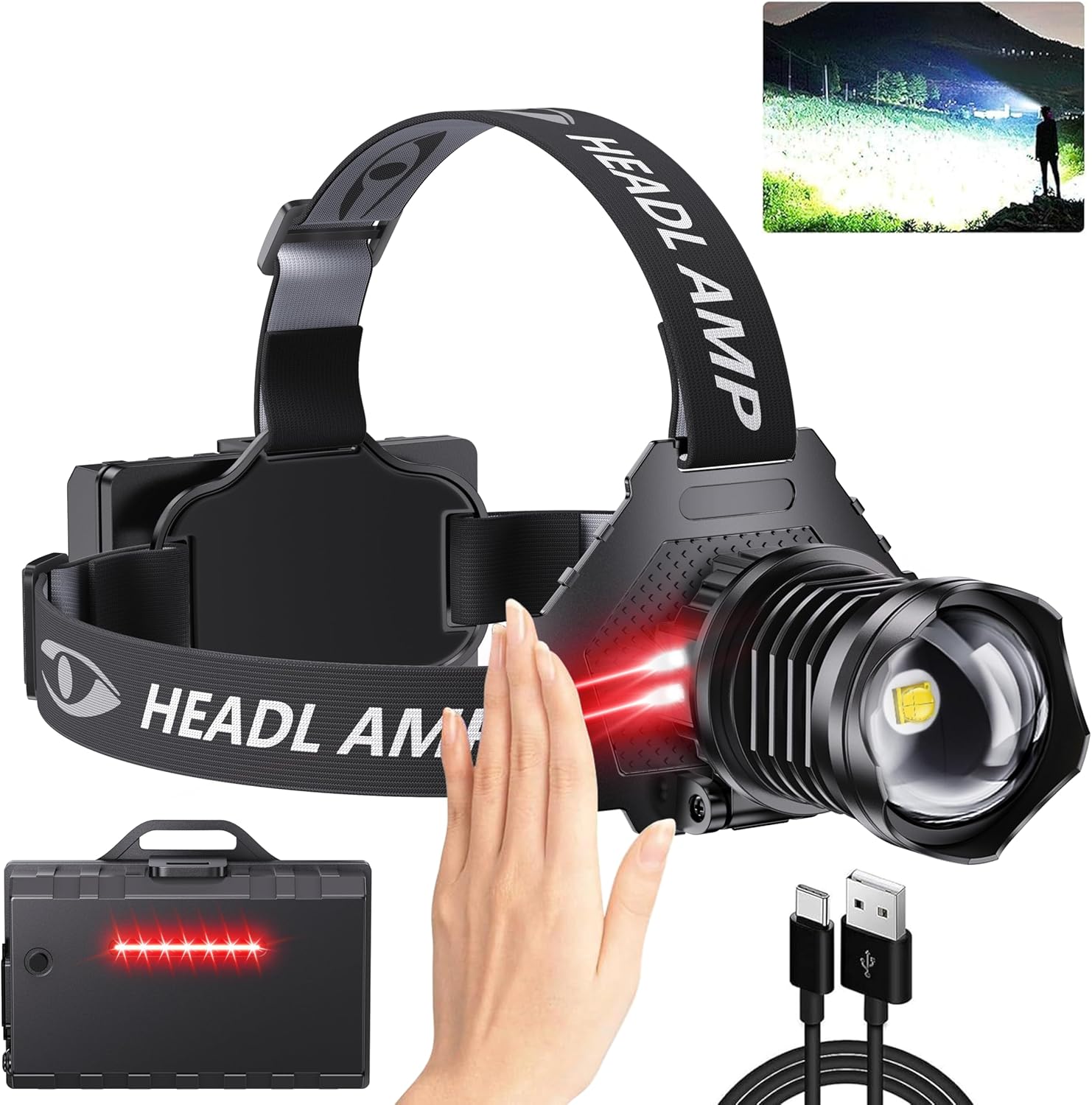 Stellar Brightness Water-resistant Headlamp for Outdoor Use