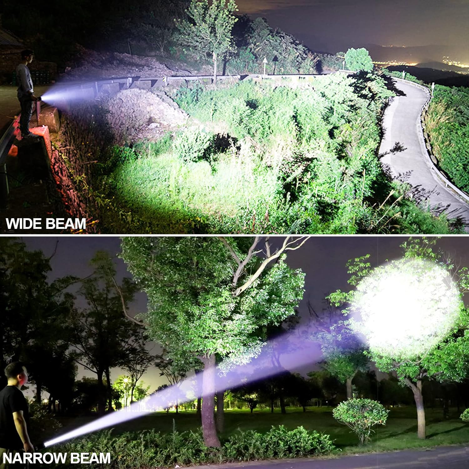 Brighter nights with Lyltings rechargeable LED flashlight 990000 lumens 5 modes waterproof reliable