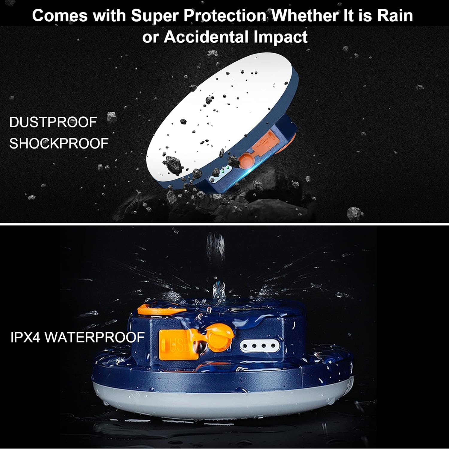 IPX4 Waterproof 4000LM Rechargeable LED Camping Lantern