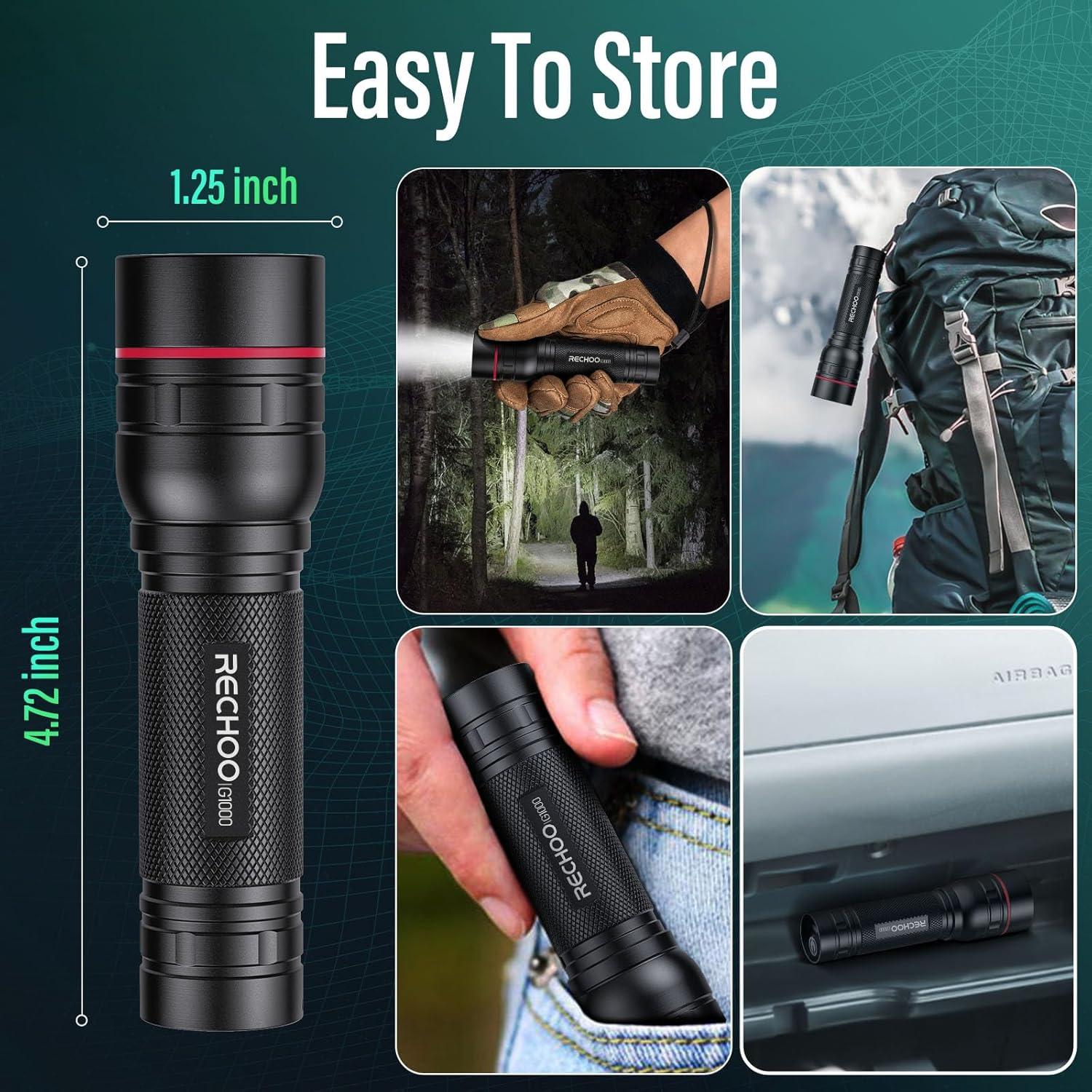 RECHOO Rechargeable Flashlight