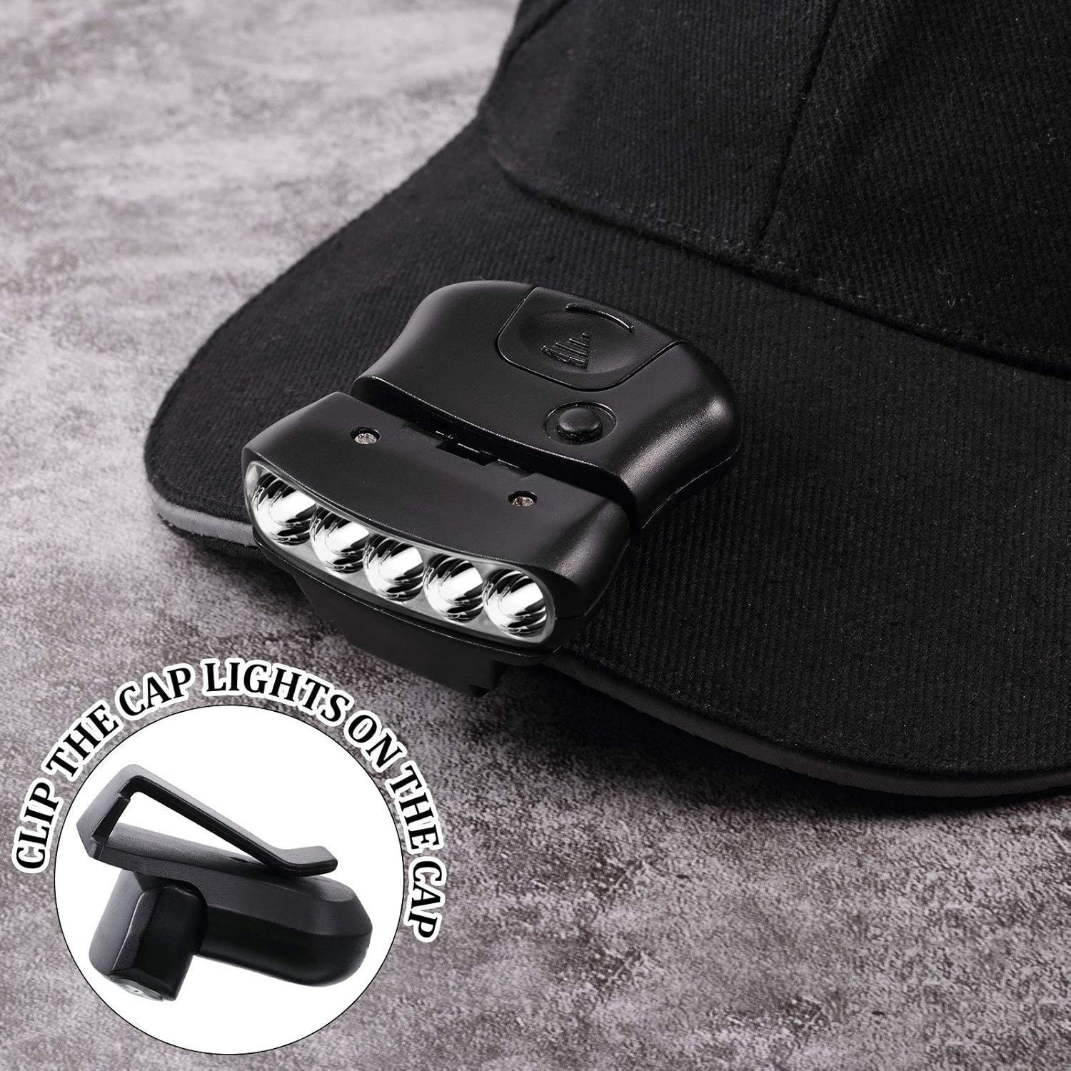 Mudder 6-Piece Clip Headlamp Set for Hunter anglers