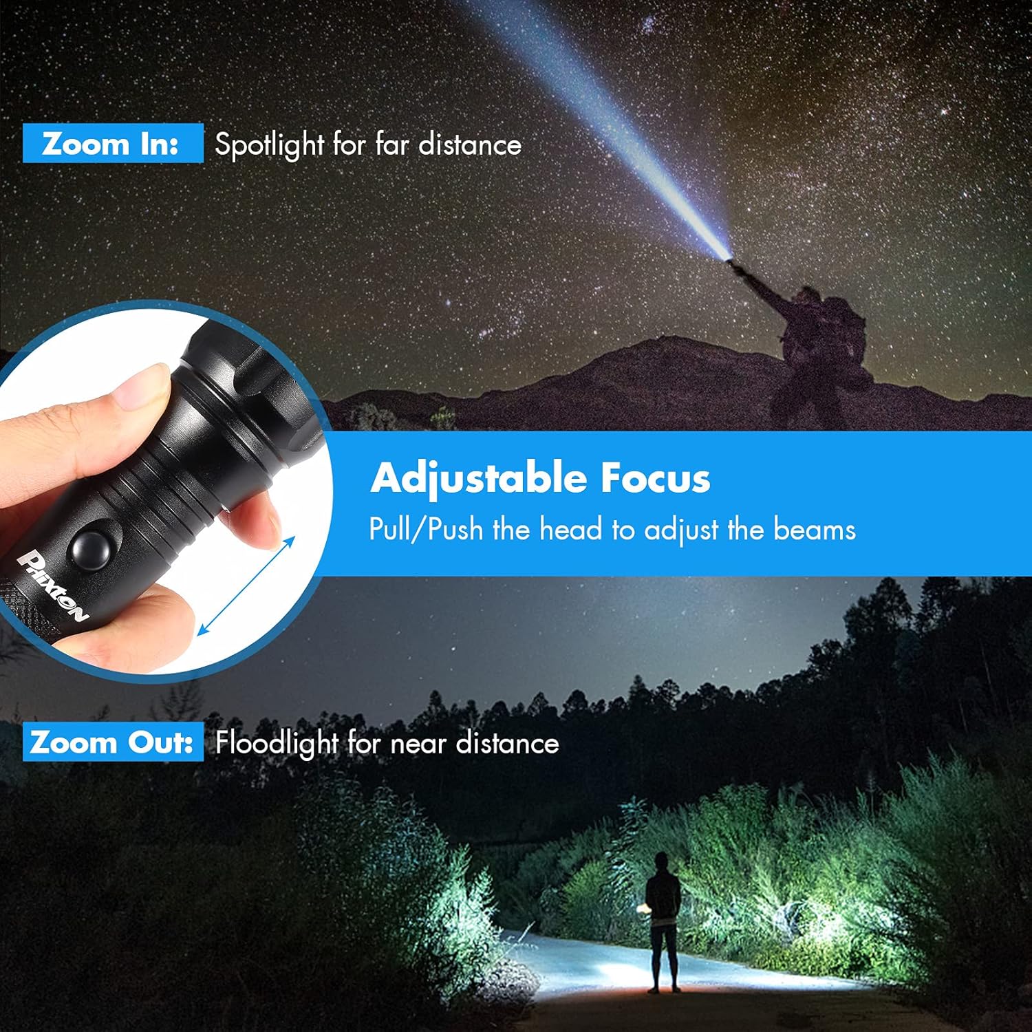 Bright Rechargeable Waterproof Emergency Flashlight