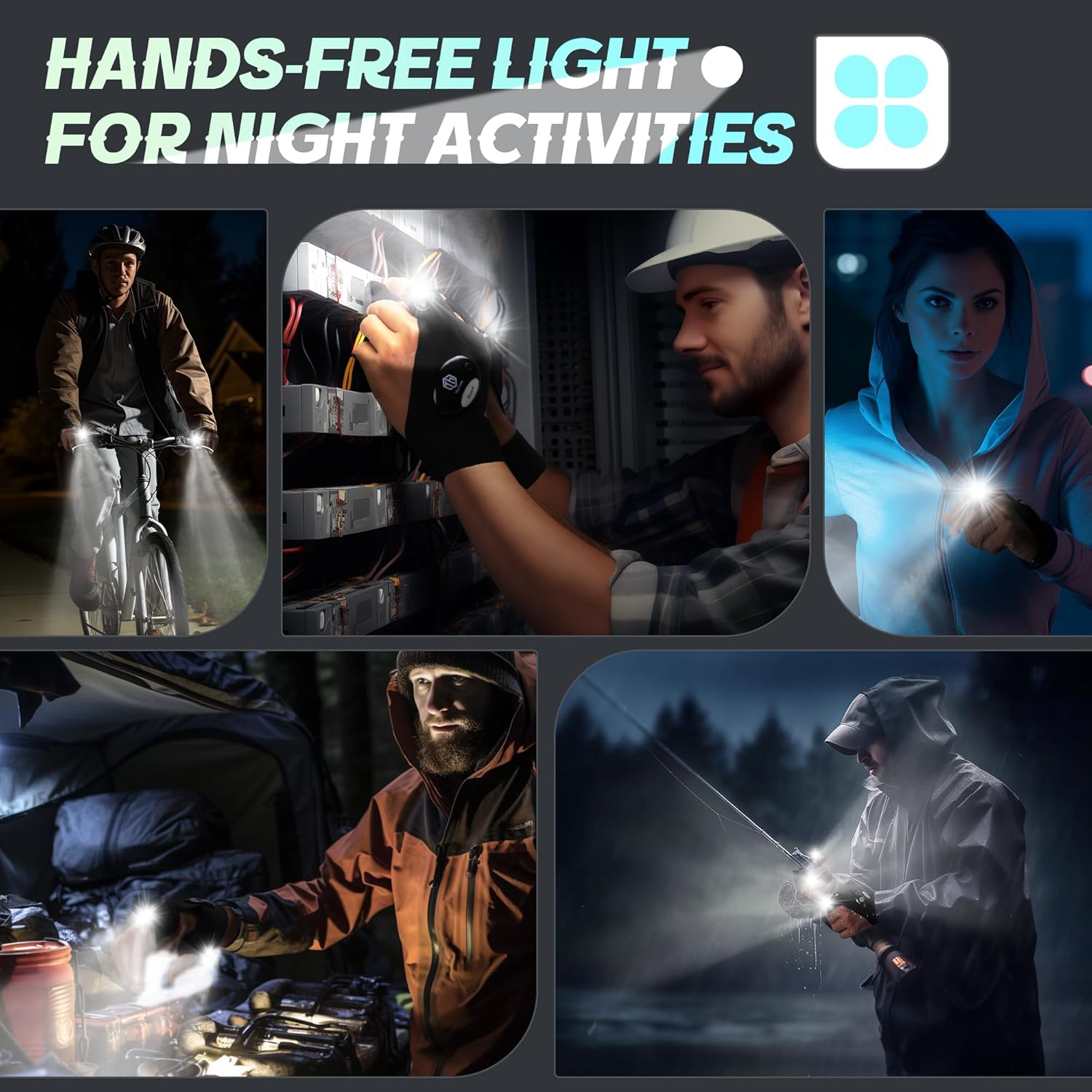 ThxToms LED Flashlight Gloves MJ476