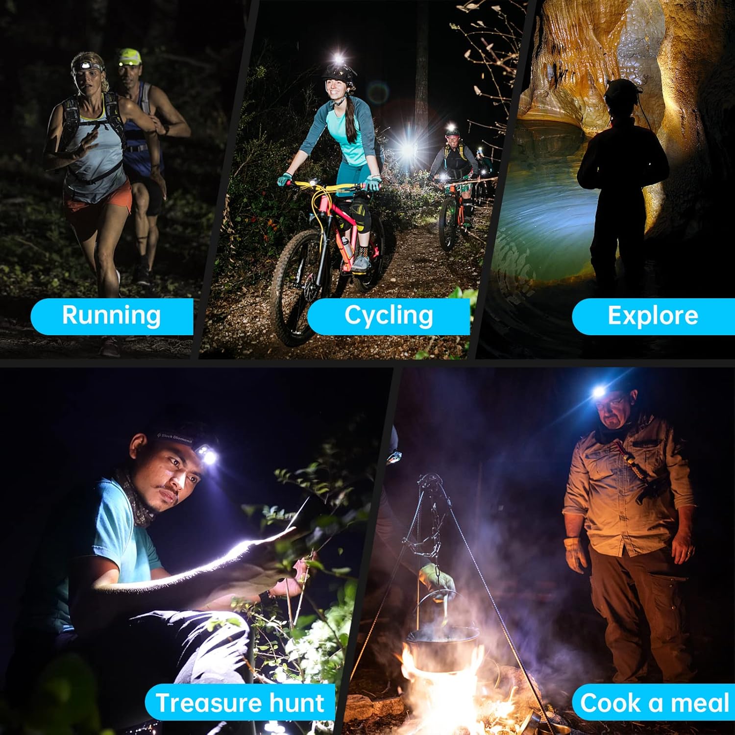 Ndeplis 90000 Lumens LED Headlamp Rechargeable Waterproof