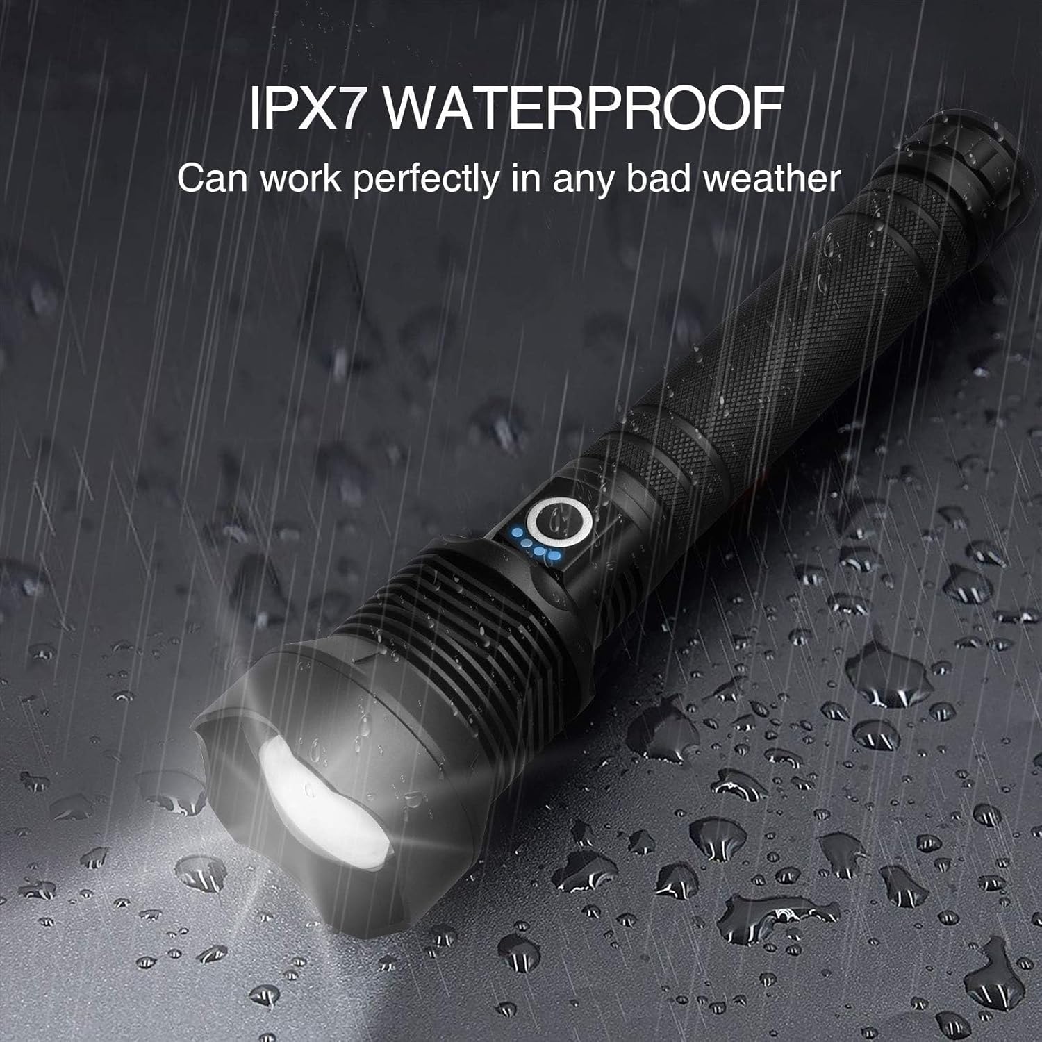 Brighter nights with Lyltings rechargeable LED flashlight 990000 lumens 5 modes waterproof reliable