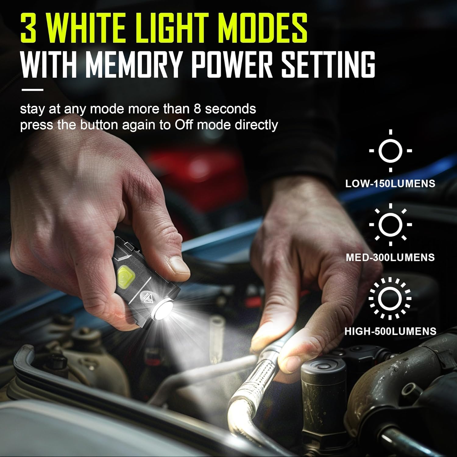 500Lumens Small Keychain Flashlight