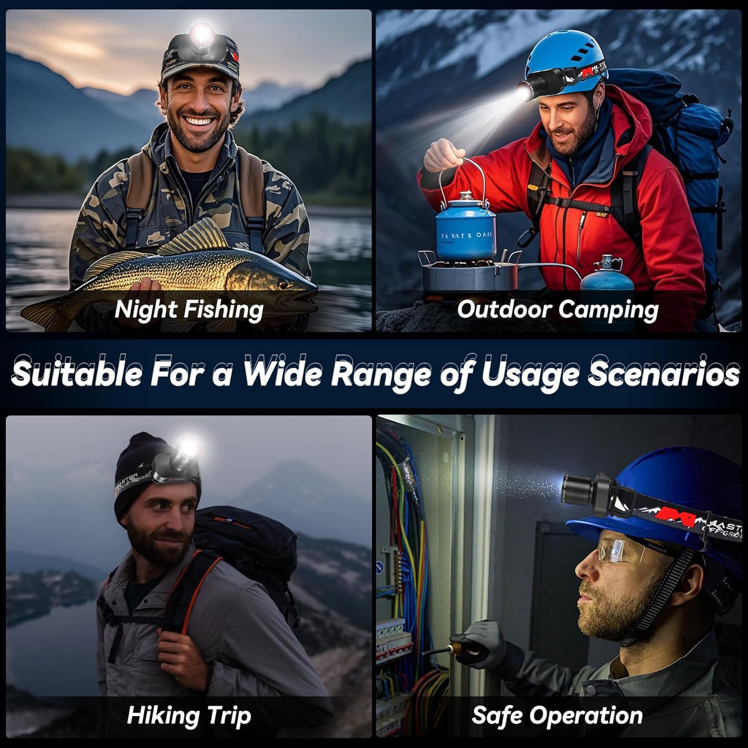 Bright Modes Water Resistant Comfortable Versatile Headlamp