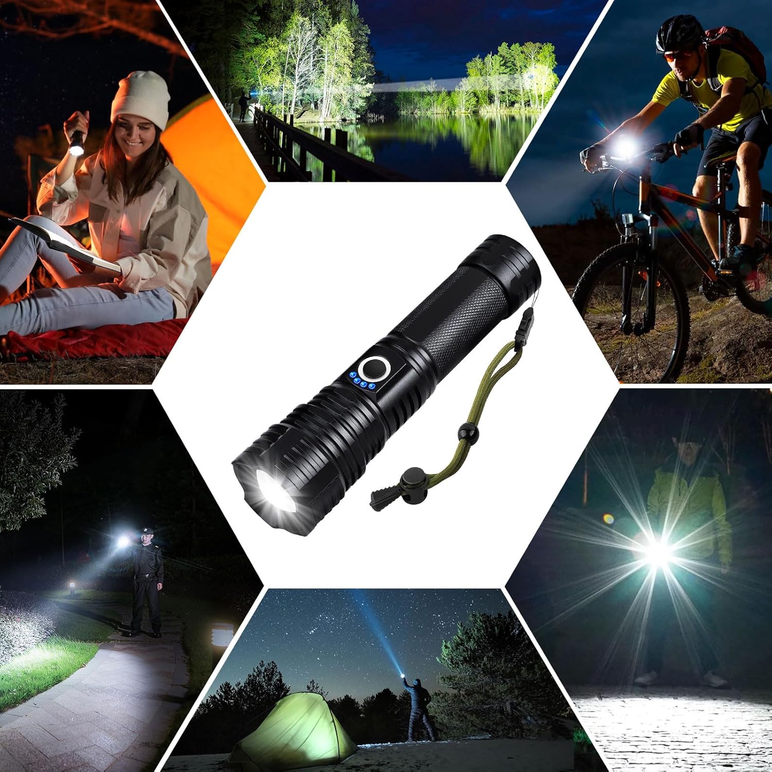 Bright Portable 990000 Lumens for Home Camping Hiking