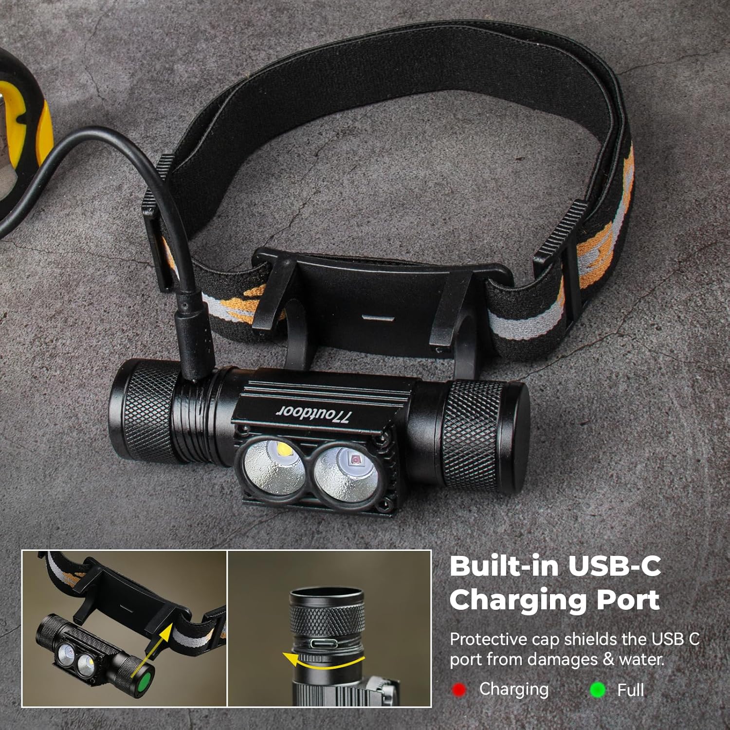 Packed with Power D25LR Headlamp for Hiking Camping