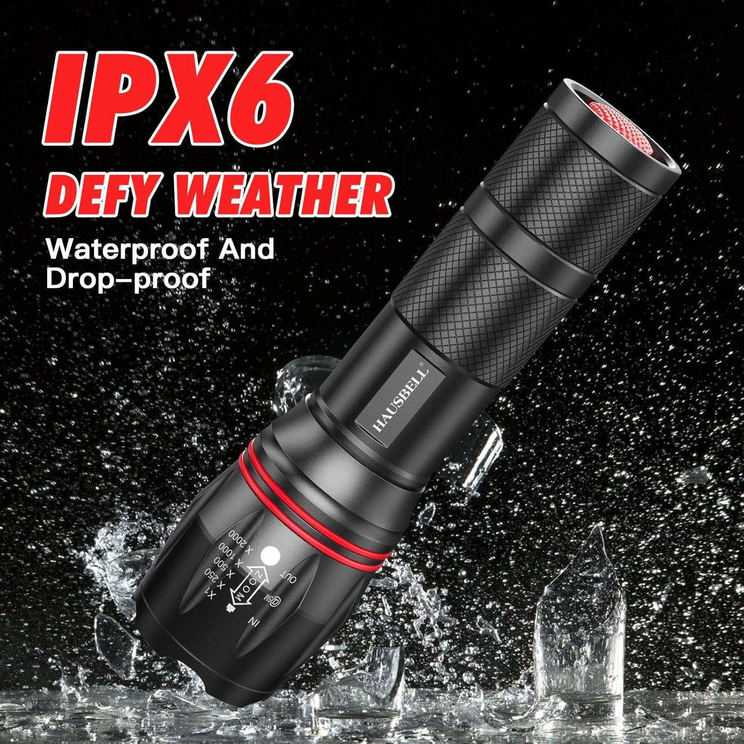 HAUSBELL A100 LED Flashlight - Bright Compact and Tough