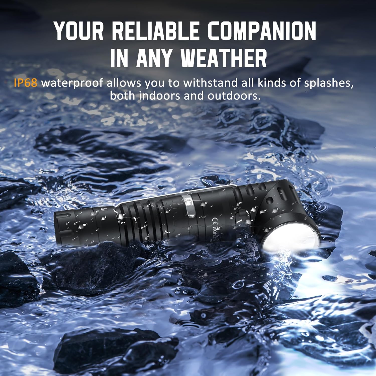 Wurkkos HD11 Right Angle Flashlight with 1800 Lumens Magnetic Flashlight