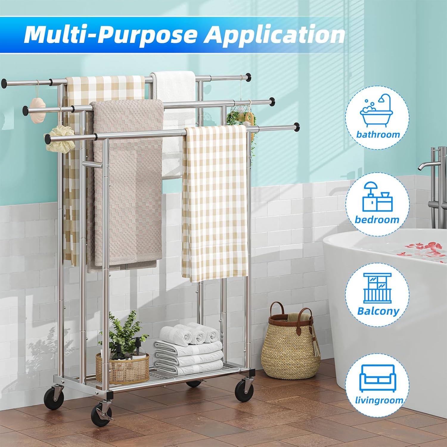 Expandable Towel Rack with Premium stainless steel