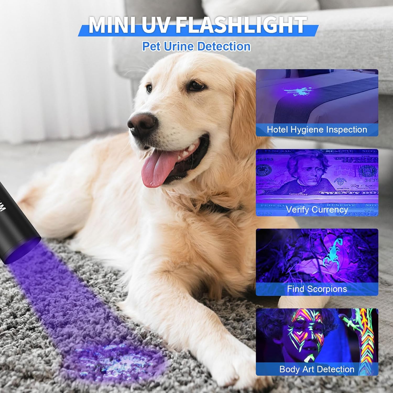 Goreit Adjustable 990000 Lumens Handheld Flashlight Waterproof Rechargeable for Emergency Use