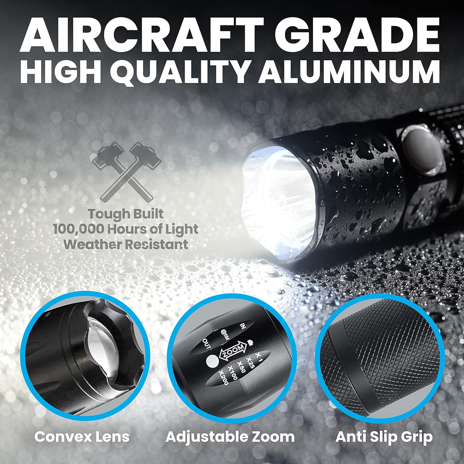 BellHowell TacLight 3-PK Tactical Flashlights