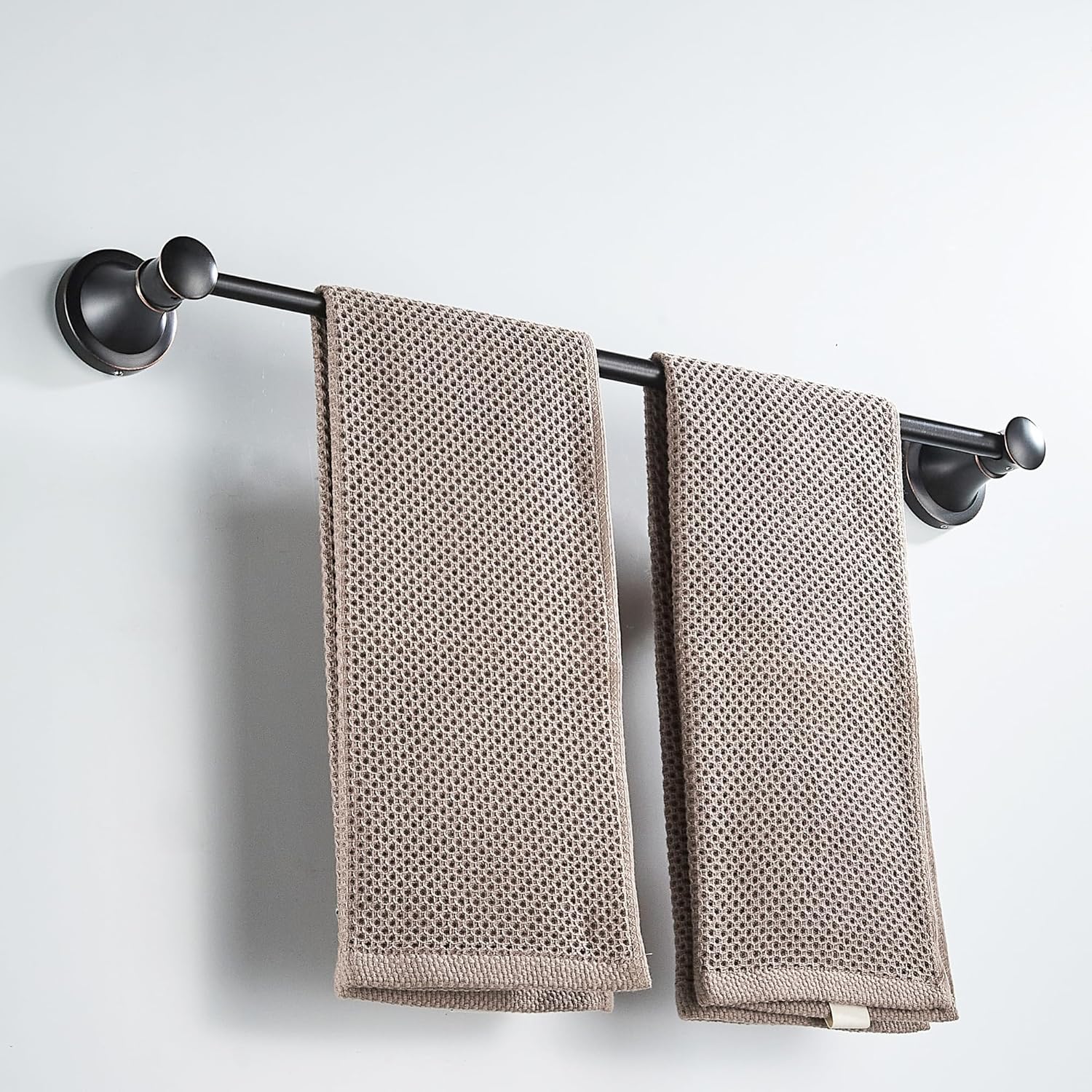 Adjustable Black Bathroom Towel Bar